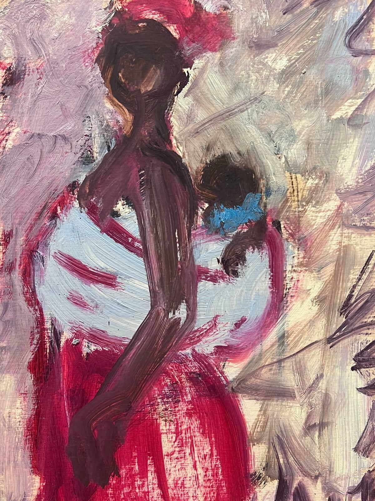 Elisabeth Hahn20th Century German Modernist Oil Painting Portrait Of African Woman20th Century photo for sale