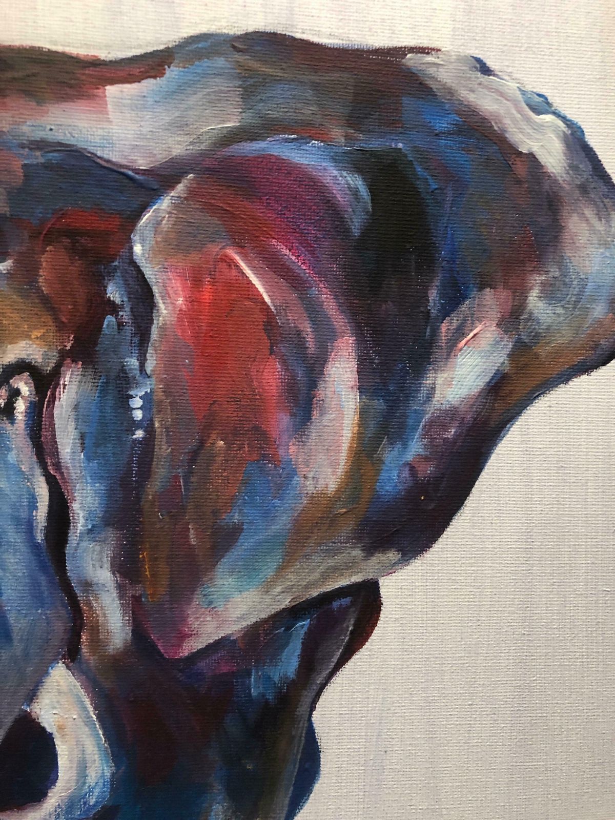 Minty Ramseycolourful Elephant Abstract Painting Modern British Artist2020 photo for sale