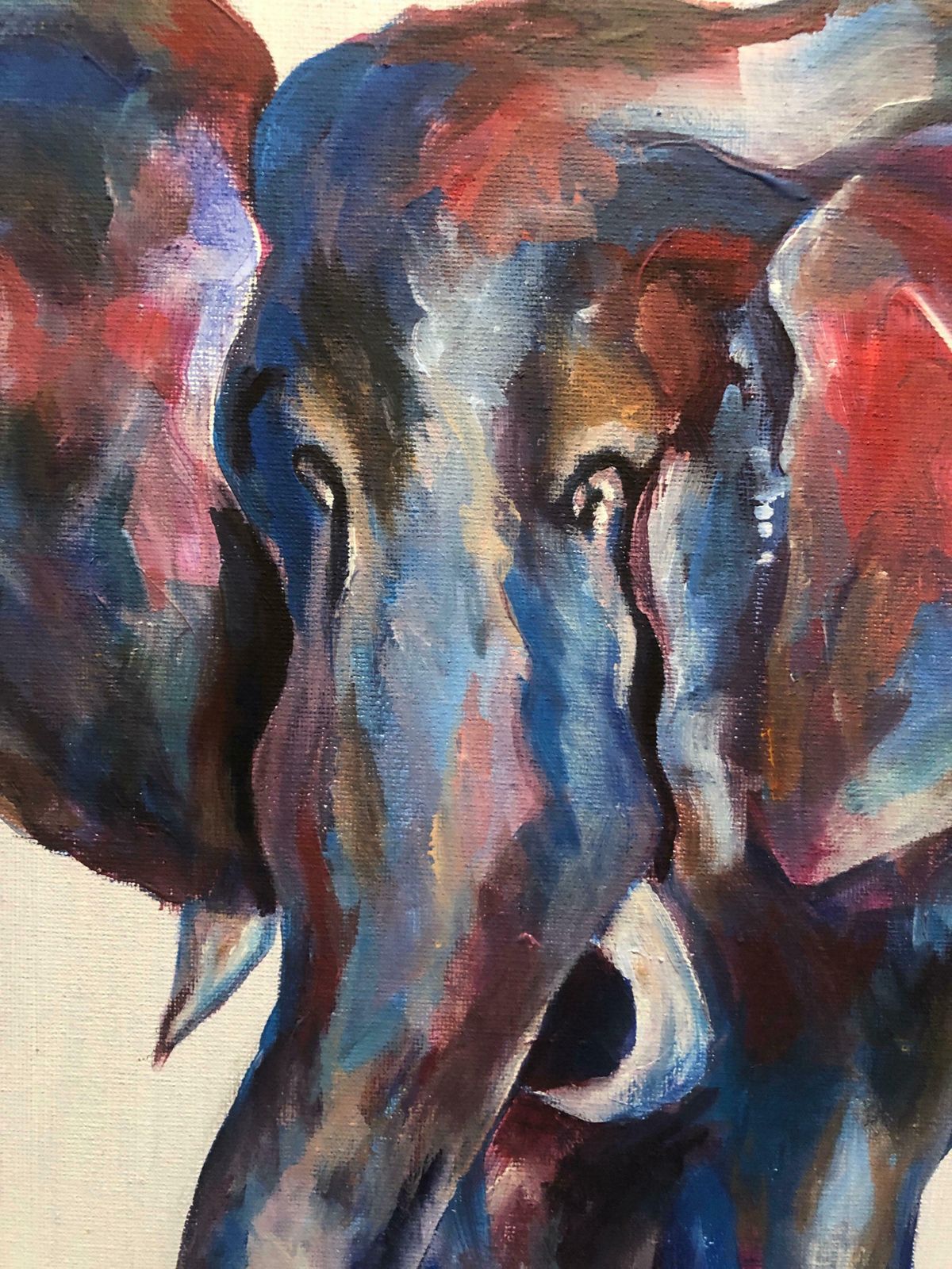 Minty Ramseycolourful Elephant Abstract Painting Modern British Artist2020 photo Art