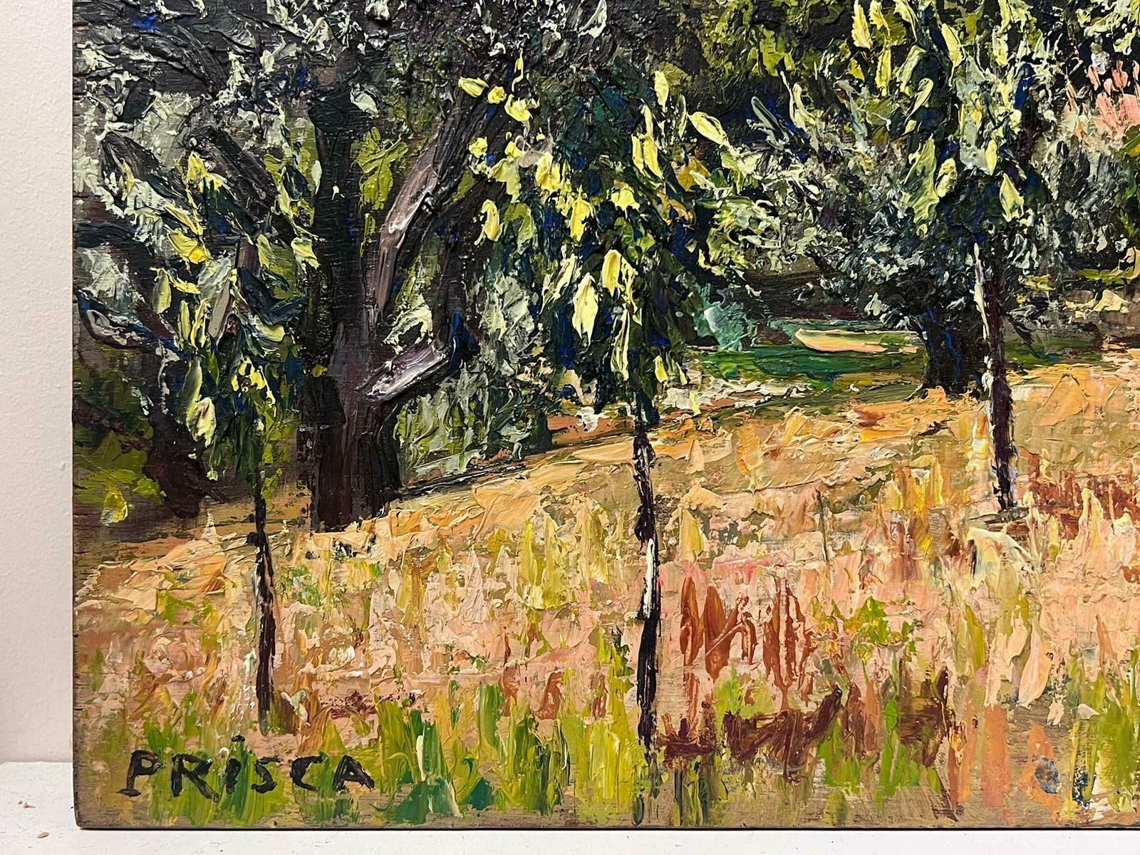 Josine Vignonbargemon Provencal Village Landscape 1950s French Post Impressionist Oil 1950s photo furniture