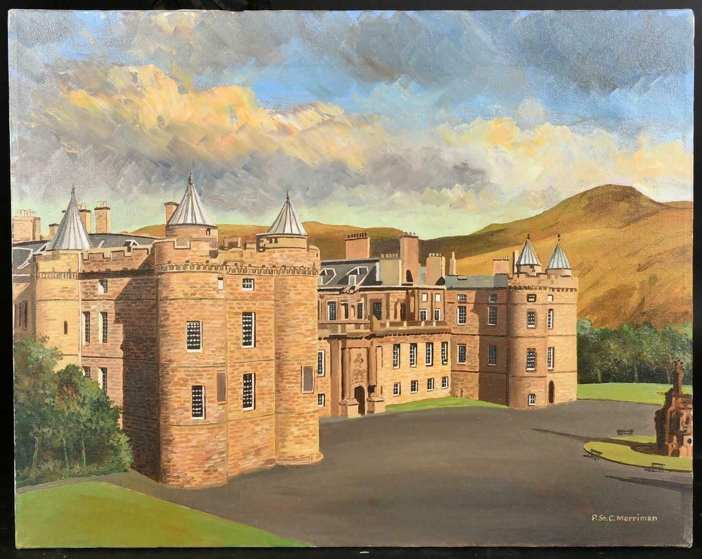 Peter St. Clair Merrimanholyrood Palace Scotland Royal Palace In Edinburgh Original Oil Painting photo furniture