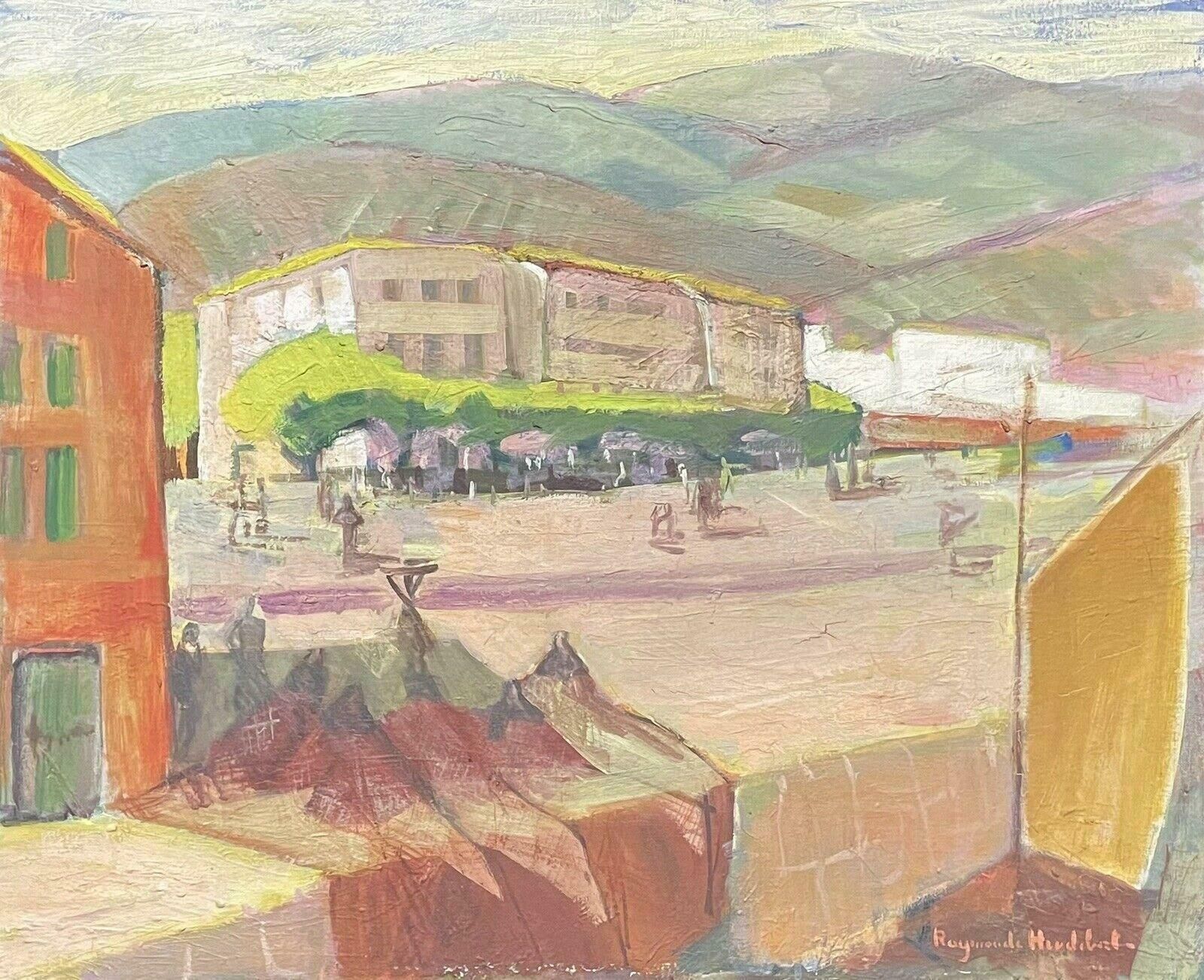 Ray Heudebertraymond Heudebert (1894 1991) French Fauvist Oil   Fishing Harbour Landscape