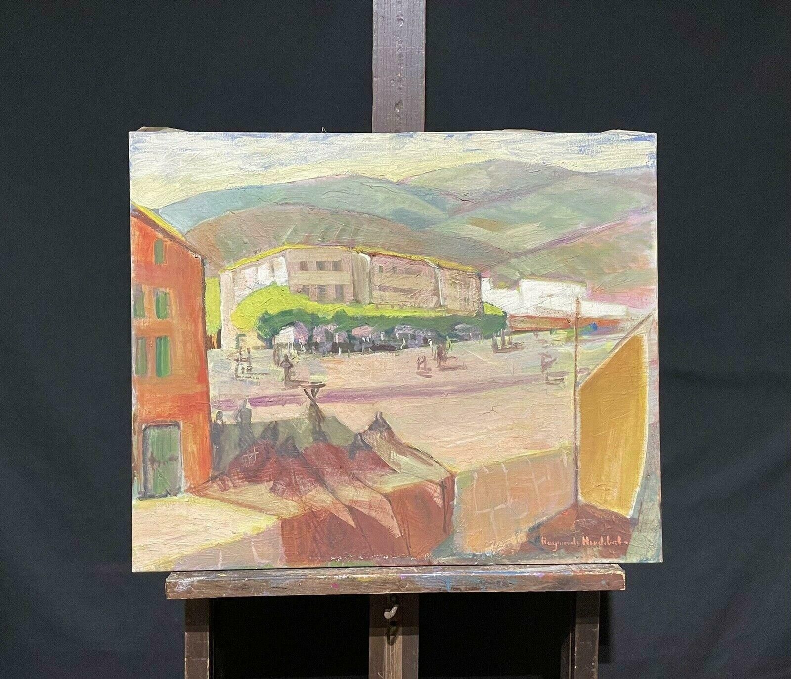 Ray Heudebertraymond Heudebert (1894 1991) French Fauvist Oil   Fishing Harbour Landscape photo furniture