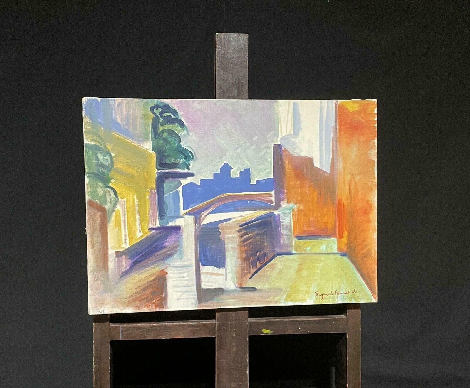 Ray Heudebertraymond Heudebert (1894 1991) French Fauvist Oil   Town Landscape View photo for sale