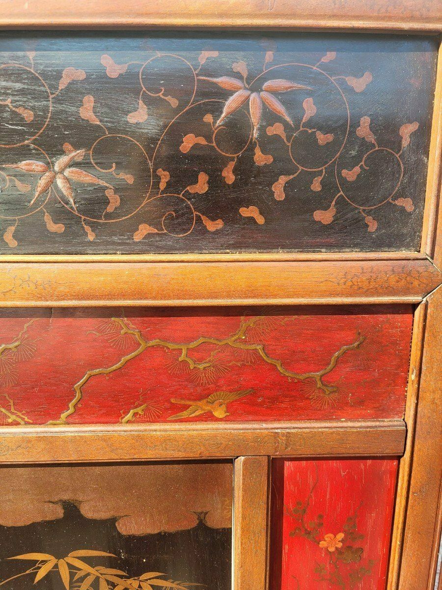 Screen With Lacquer Panels, Meiji Japan, Late 19th Century photo Home Decor