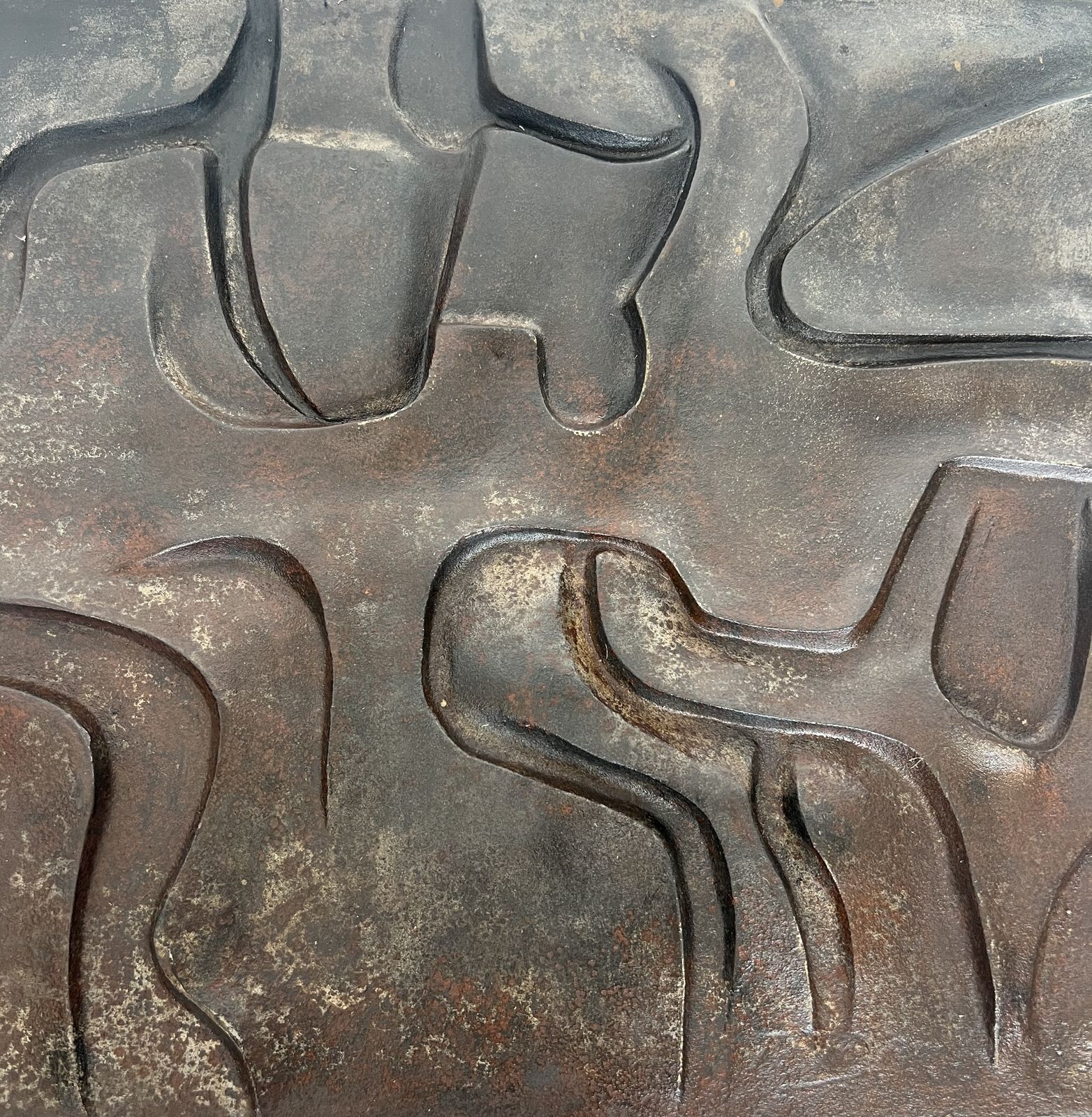 Modernist Cast Iron Fireplace Plate photo 1250.0