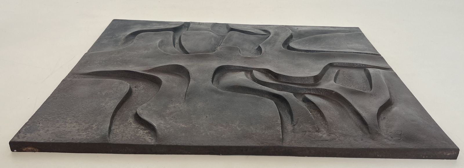 photo for sale Modernist Cast Iron Fireplace Plate