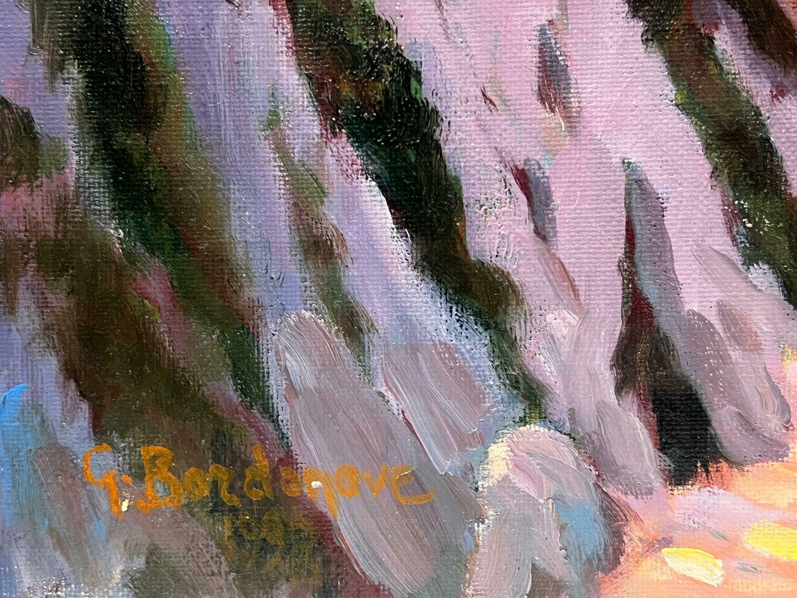 Georges Bordonovelarge French Post Impressionist Oil Painting Dramatic Rocky Coastline Seascape photo vintage