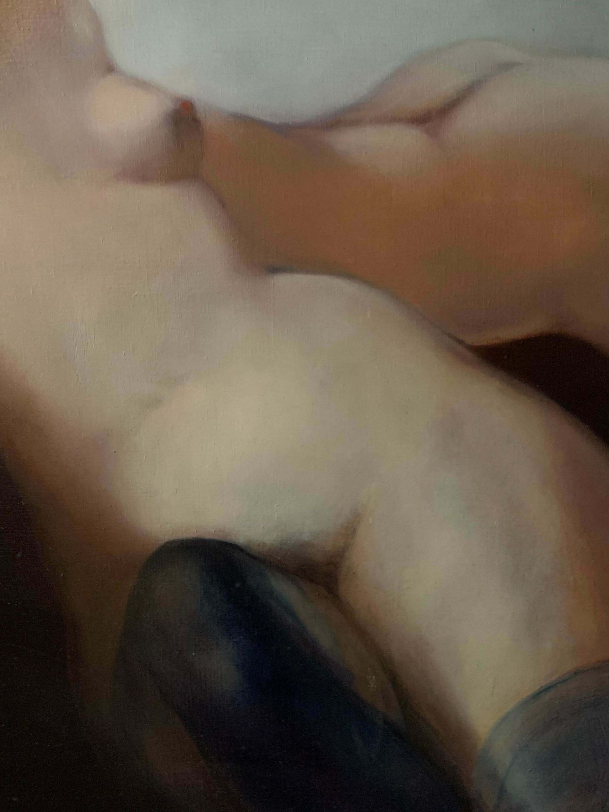 Michele Salmonhuge French Modernist Oil Nude Lovers In Landscapec. 1990's photo buy