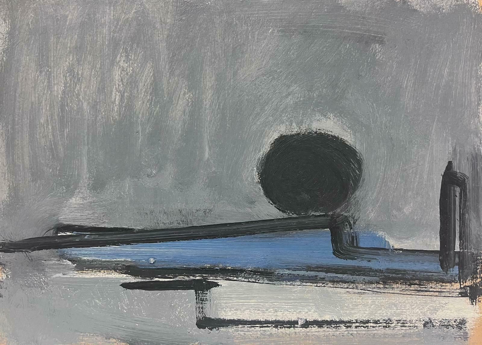Elisabeth Hahn20th Century German Modernist Oil Painting Grey Ball Abstract20th Century
