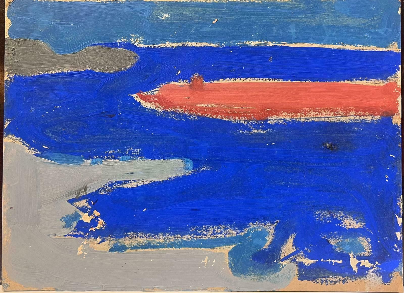 Elisabeth Hahn20th Century German Modernist Oil Painting Bright Blue Sea Landscape20th Century photo Art