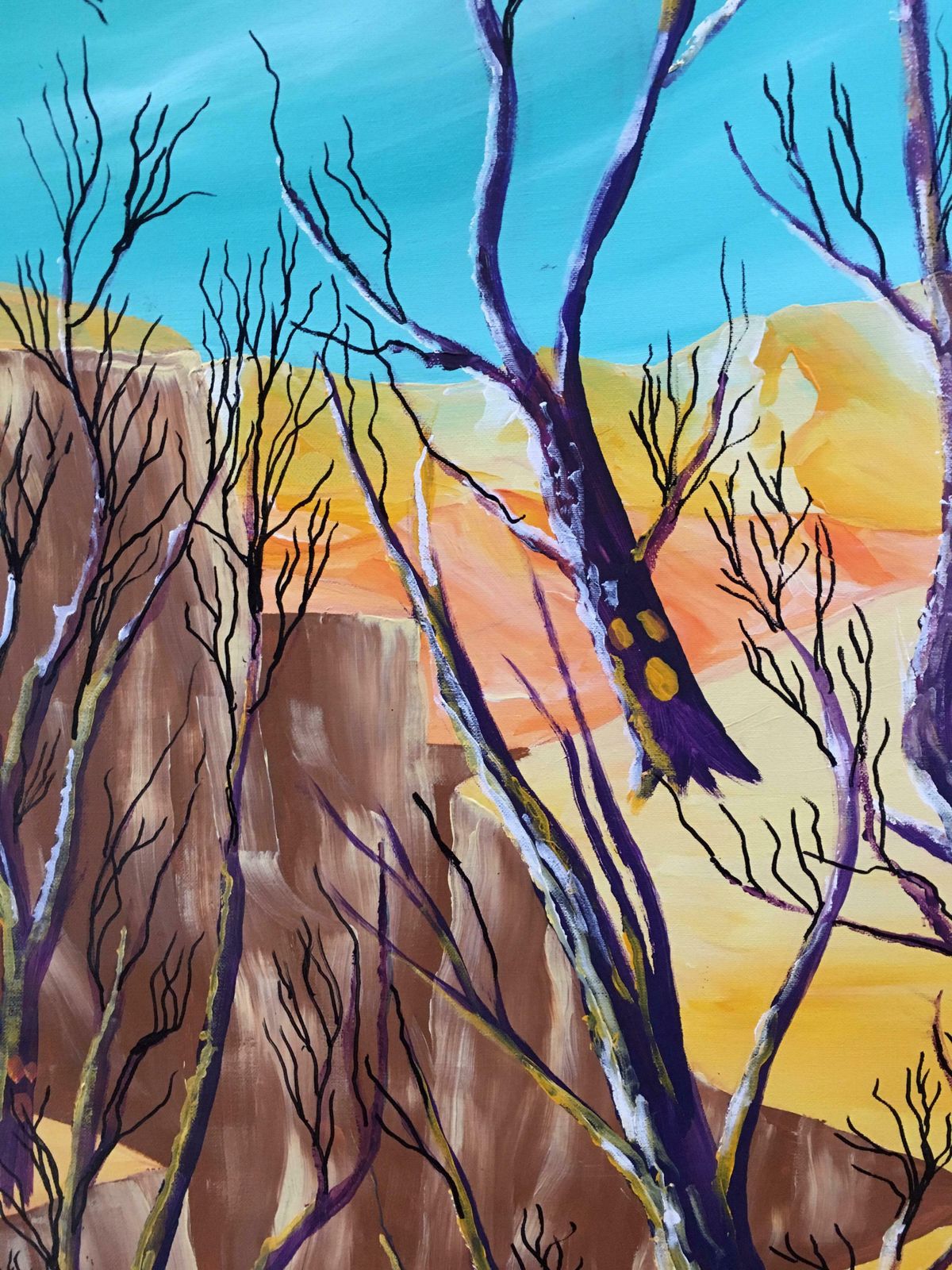 Louis Lemairestylised Derelict Landscape, Bright Colours, Signed Oil Paintingc.1970s photo Art