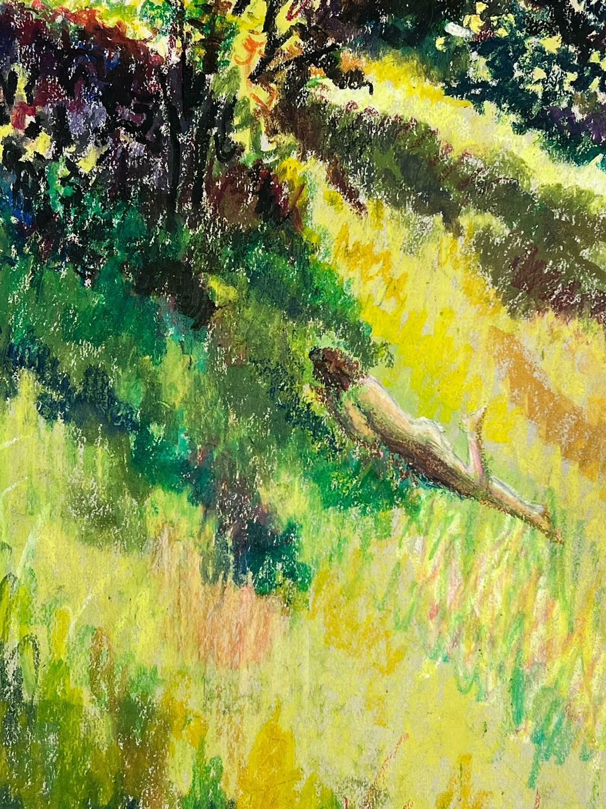Josine Vignon1950s French Post Impressionist Nude Figure Laying In The Summers Day Fields1950s photo vinterior