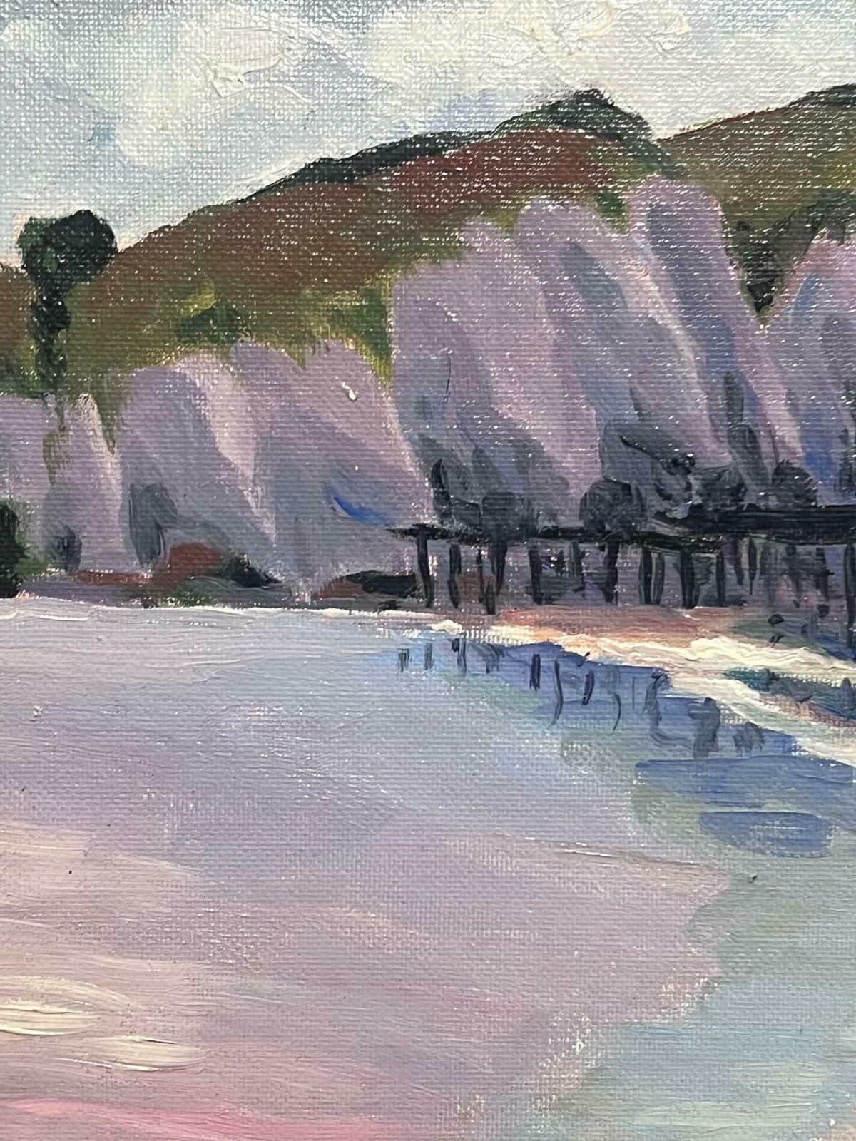 Georges Bordonovecontemporary French Impressionist Oil Rocky Coastline Sea Scape Beach photo Art