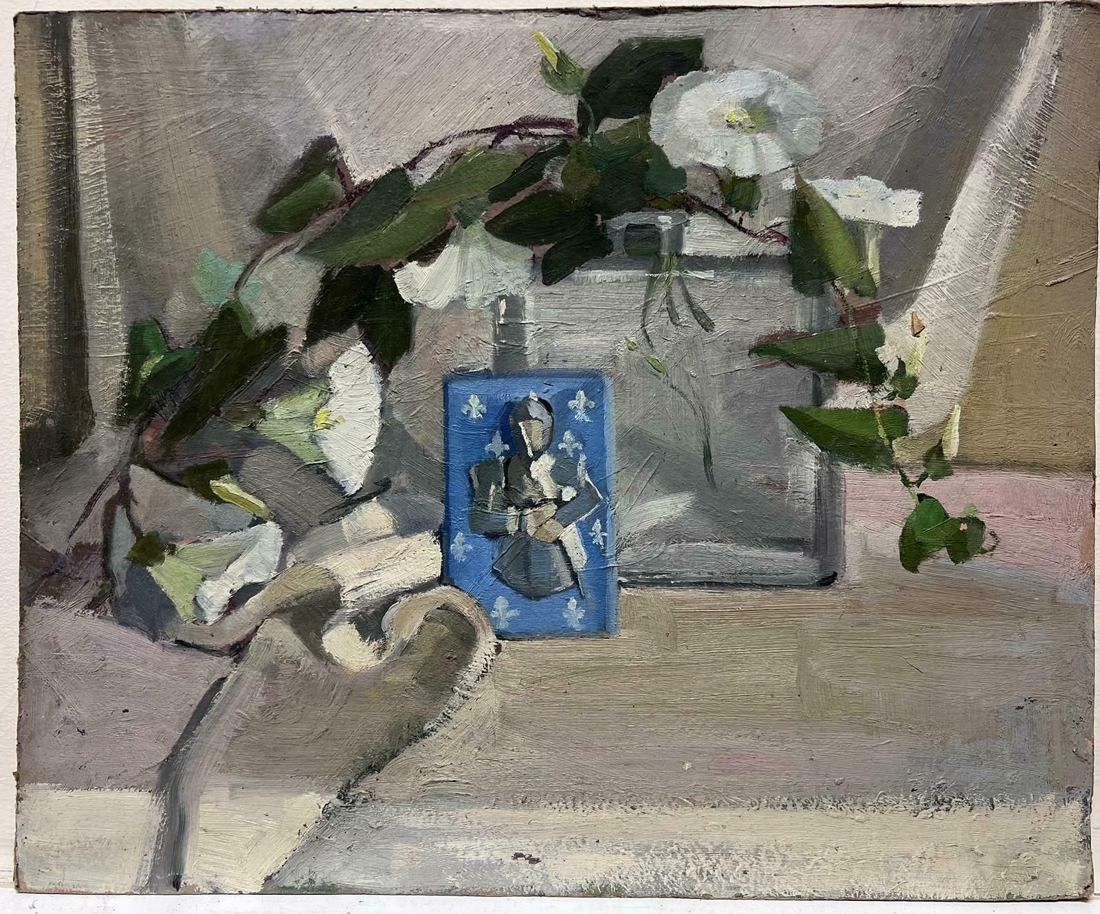 Louise Alixfrench Impressionist Oil Painting Interior Playing Card & Calystegia 1940's photo Art