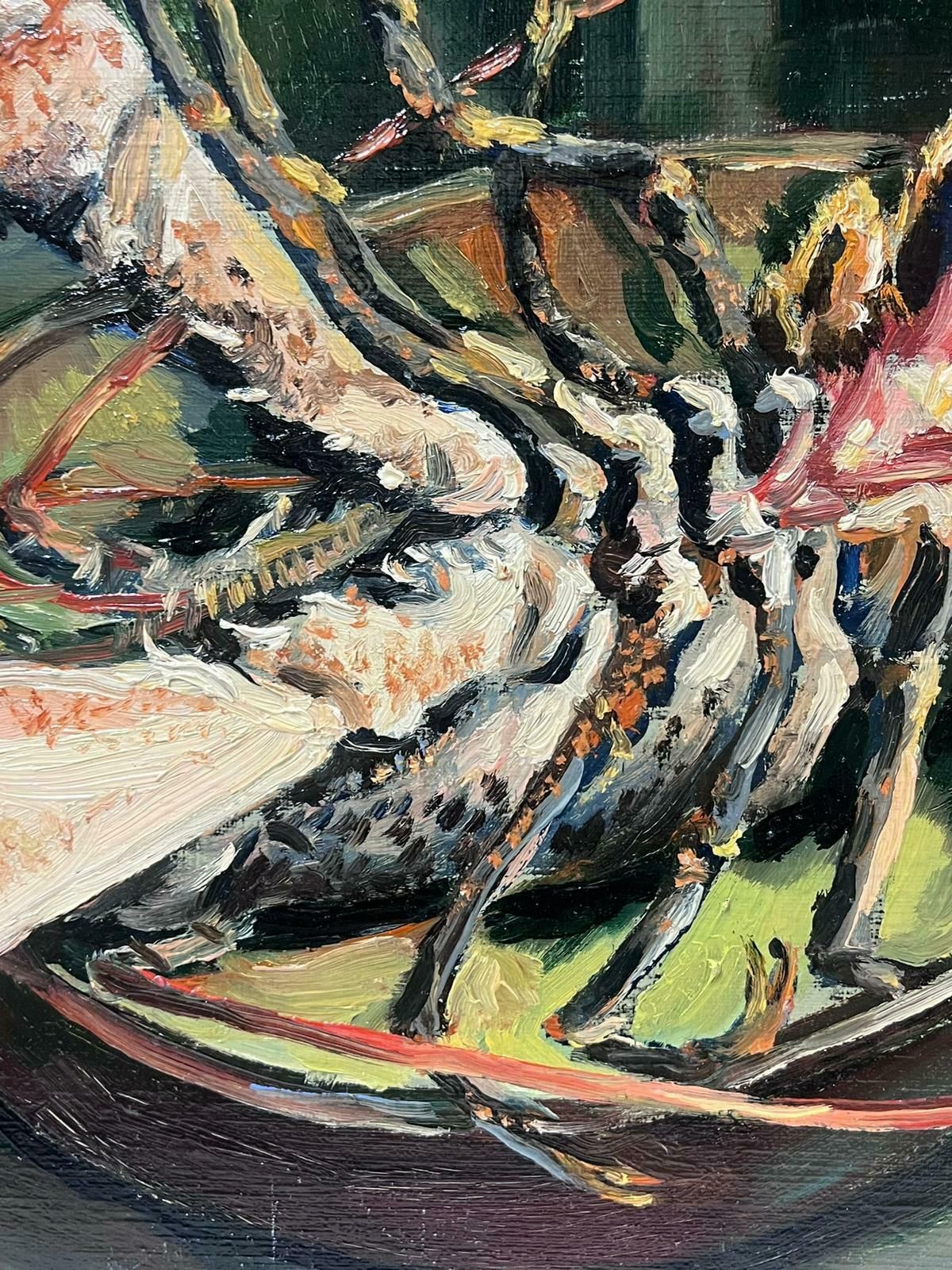 Georges Bordonovecontemporary French Impressionist Oil Lobster On The Kitchen Table photo Art