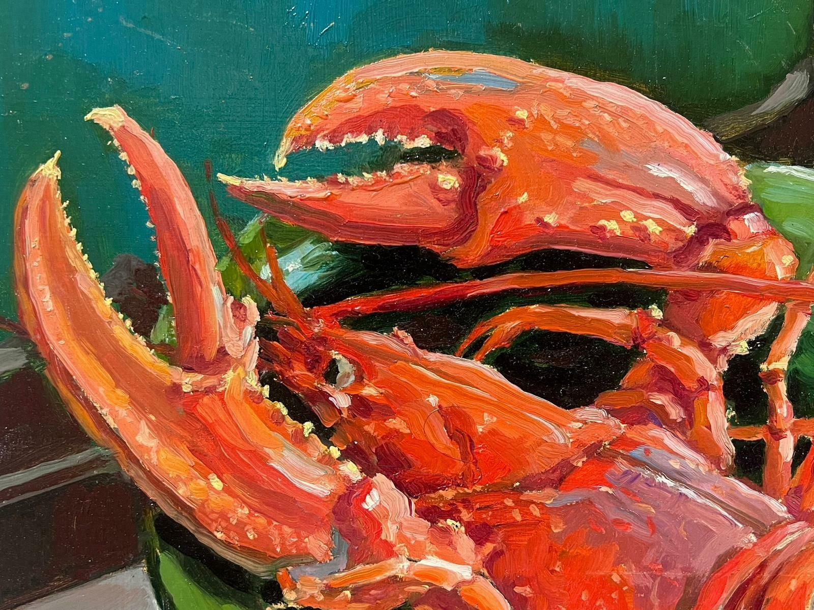 Georges Bordonovecontemporary French Impressionist Oil The Red Lobster On The Kitchen Table photo Art
