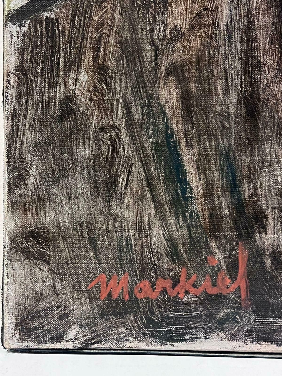 Jacob Markiel20th Century Portrait Of Man With Glasses By Listed Polish Artist Oil On Canvas photo for sale