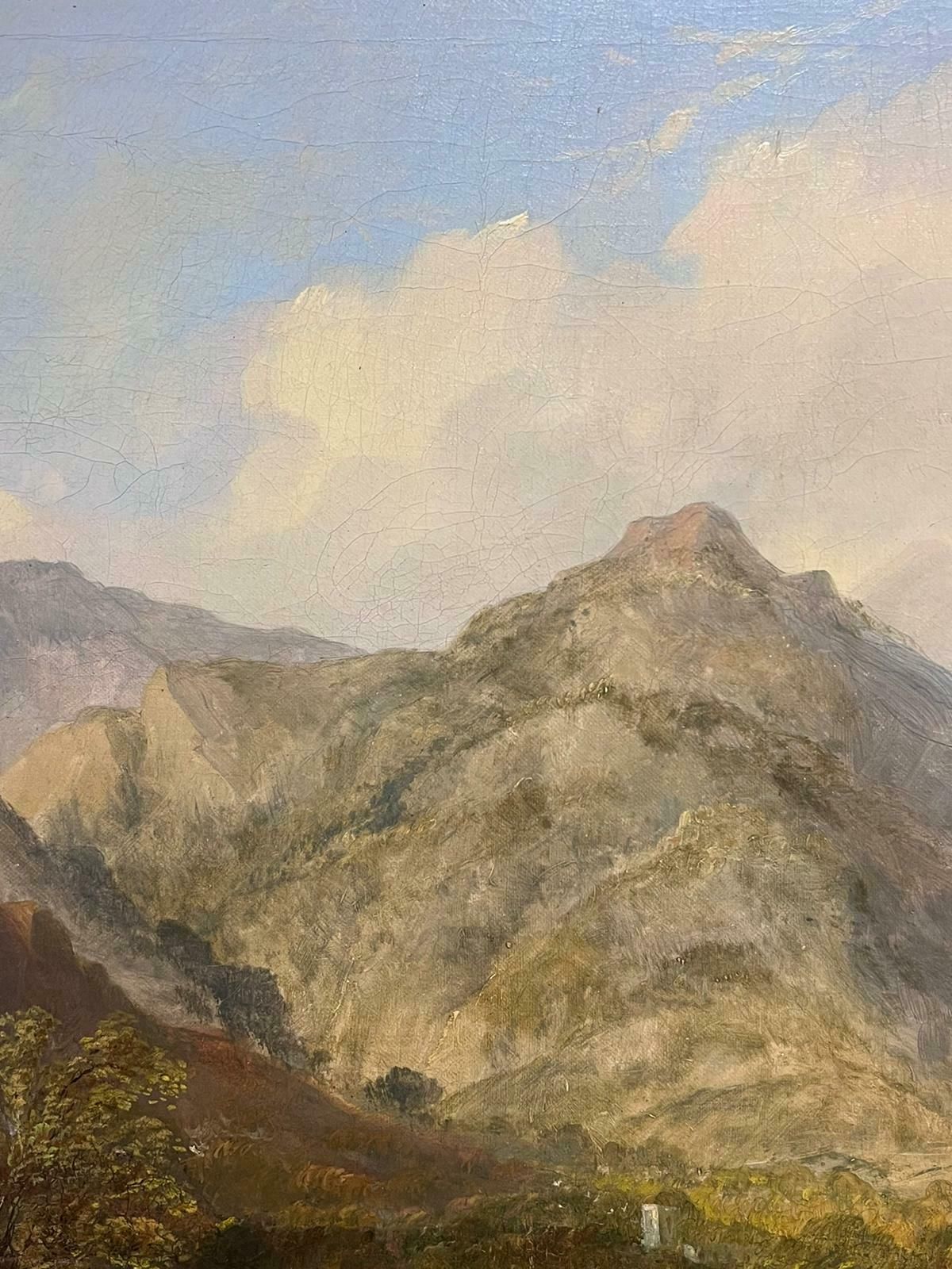 Scottish Victorianlarge Victorian Scottish Oil Painting Highland Loch Bathed In Sunlight photo 2257.0