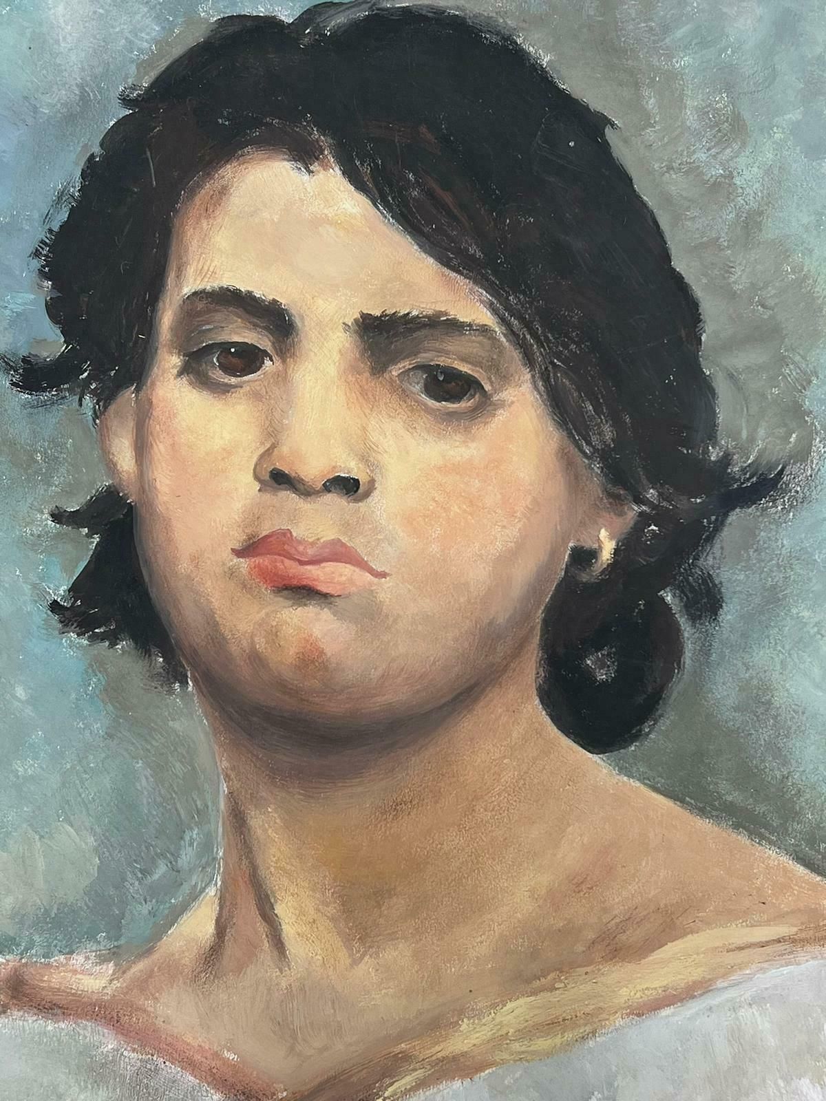 Josine Vignon20th Century Portrait Of Woman Head & Shoulders Study1950s photo for sale