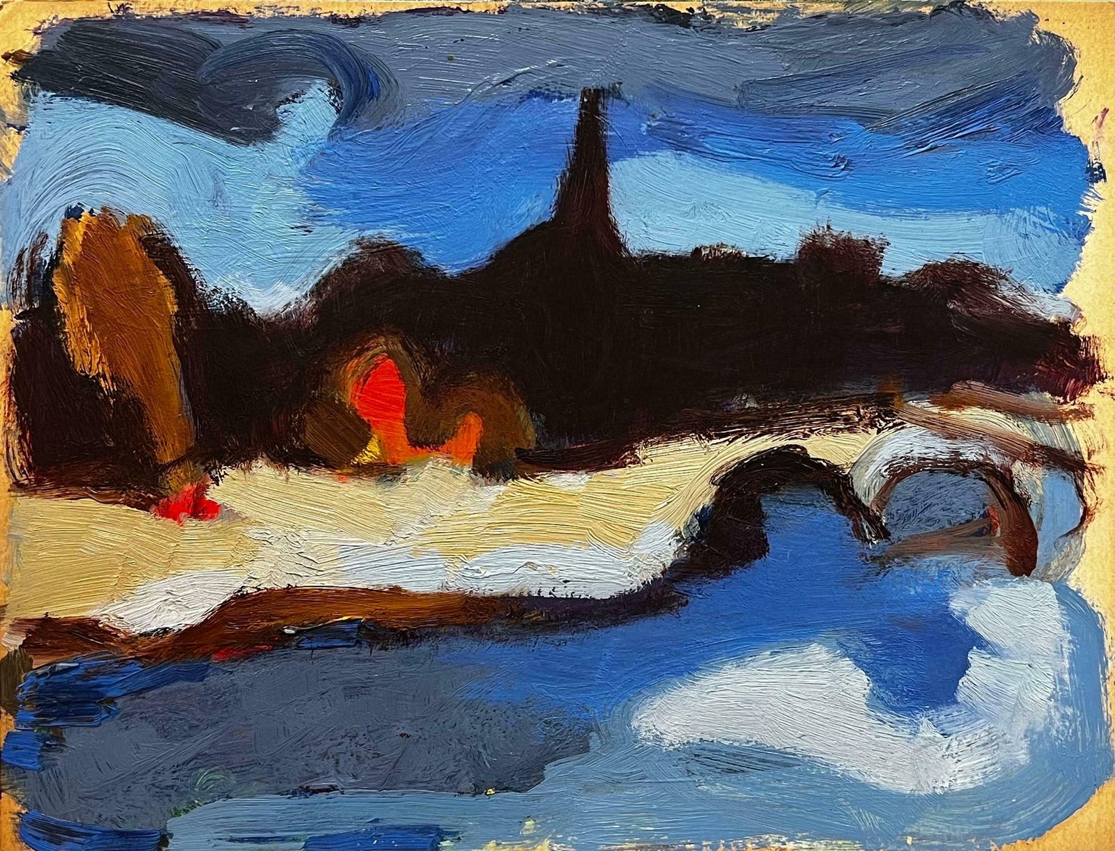 Elisabeth Hahn20th Century German Modernist Oil Painting   Abstract Landscape20th Century photo for sale