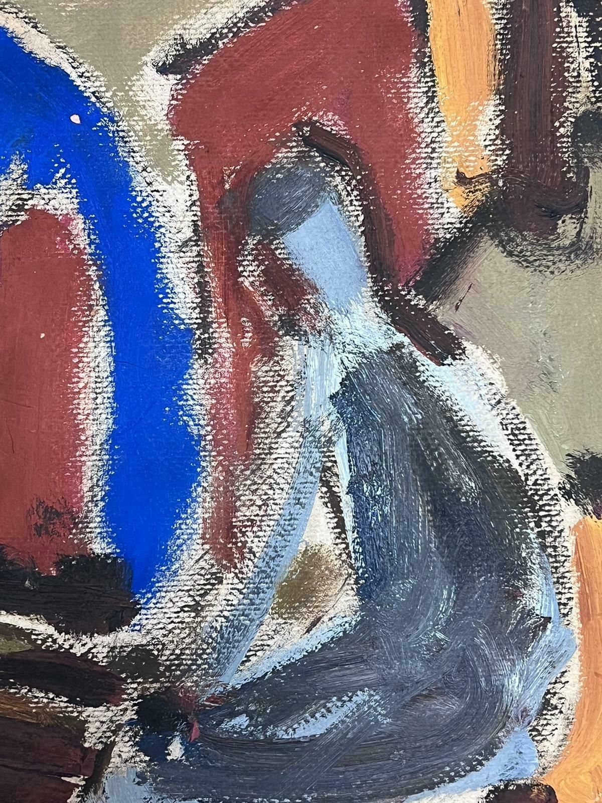 Elisabeth Hahn20th Century German Modernist Oil Painting Abstract Figures20th Century photo Art