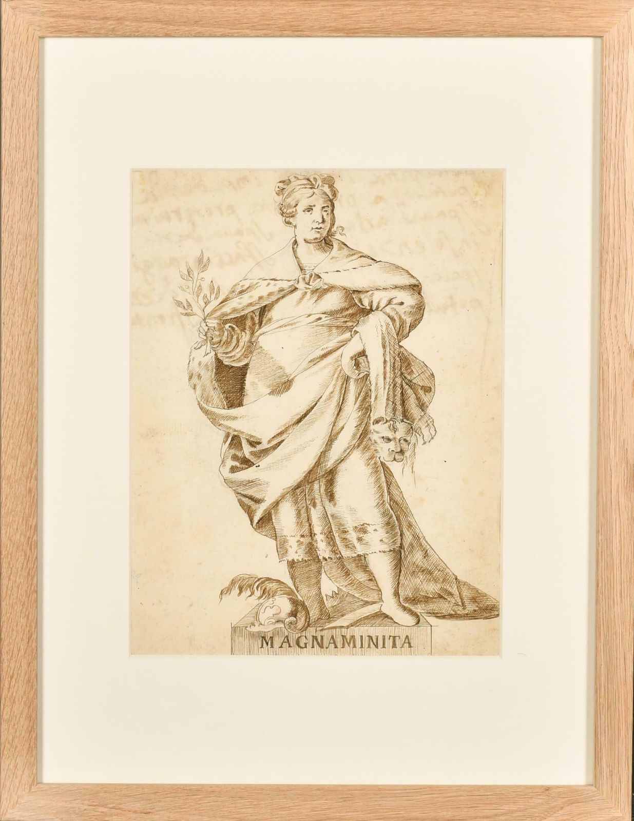 18thc Italian Old Masterfine 1700's Italian Old Master Ink & Wash Drawing Roman Allegorical Magnaminita18th Century photo furniture