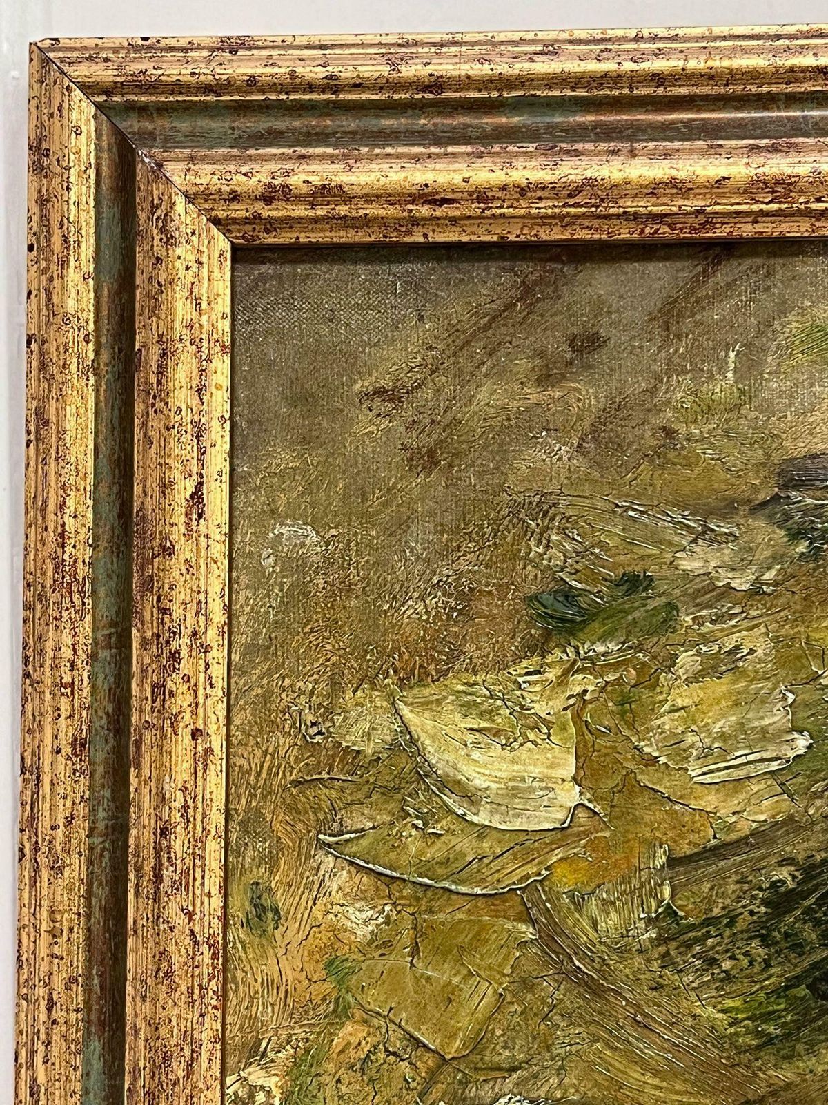French Schoolbelle Epoque French Impressionist 19th Century Oil Painting Portrait Of Elegant photo buy