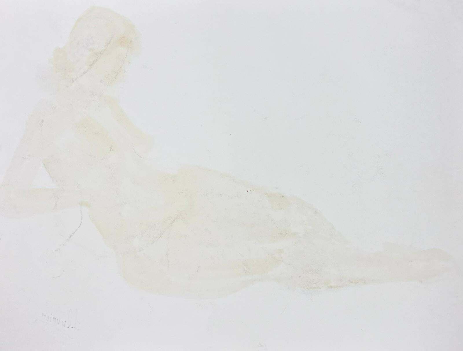 French Modernistreclining Nude Lady Model 1970's French Modernist Painting Provence Collection1970's photo 508.0