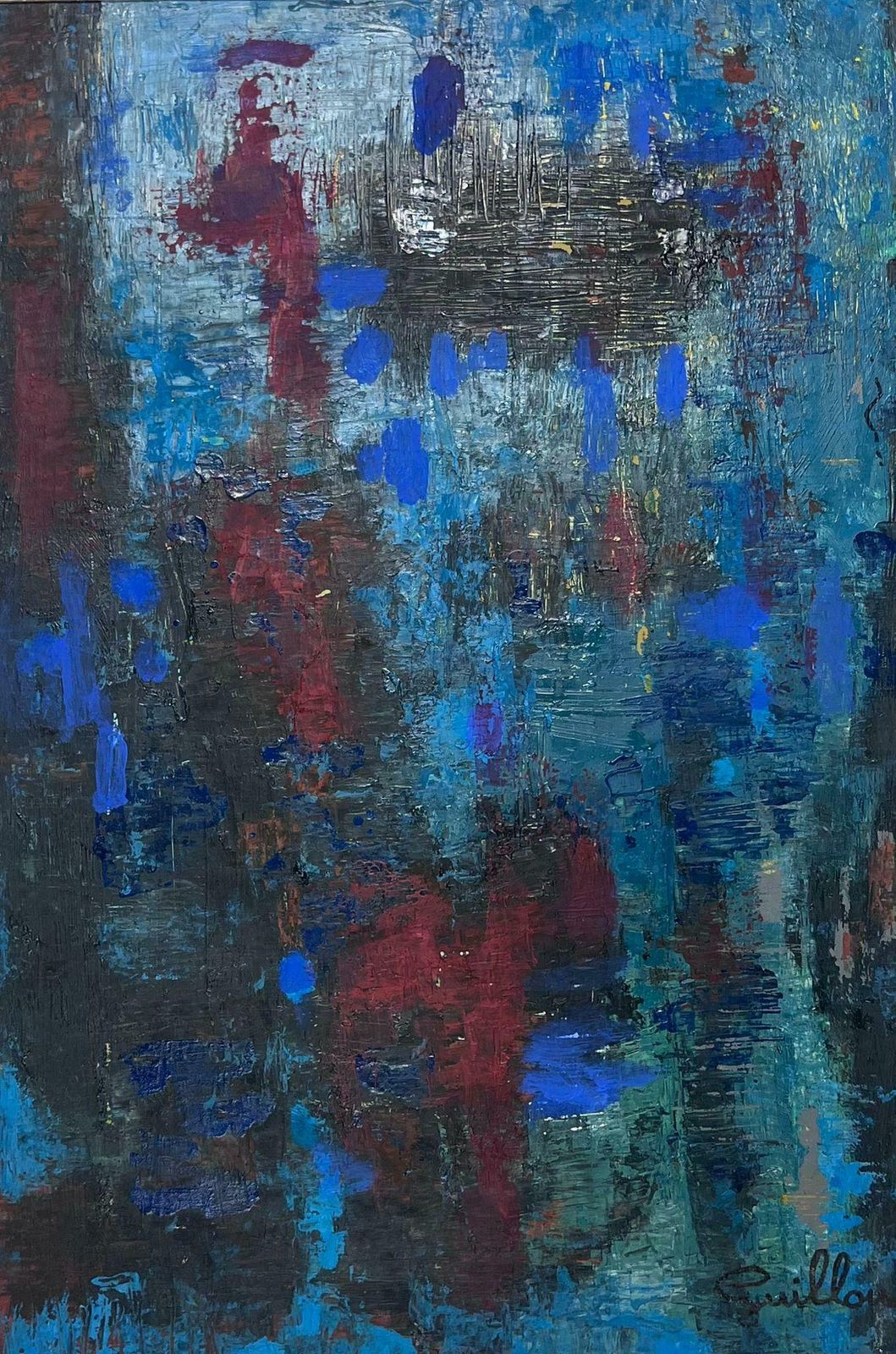 Andre Guilloufrench Expressionist Abstract 20th Century Oil Painting Blaze Of Colors