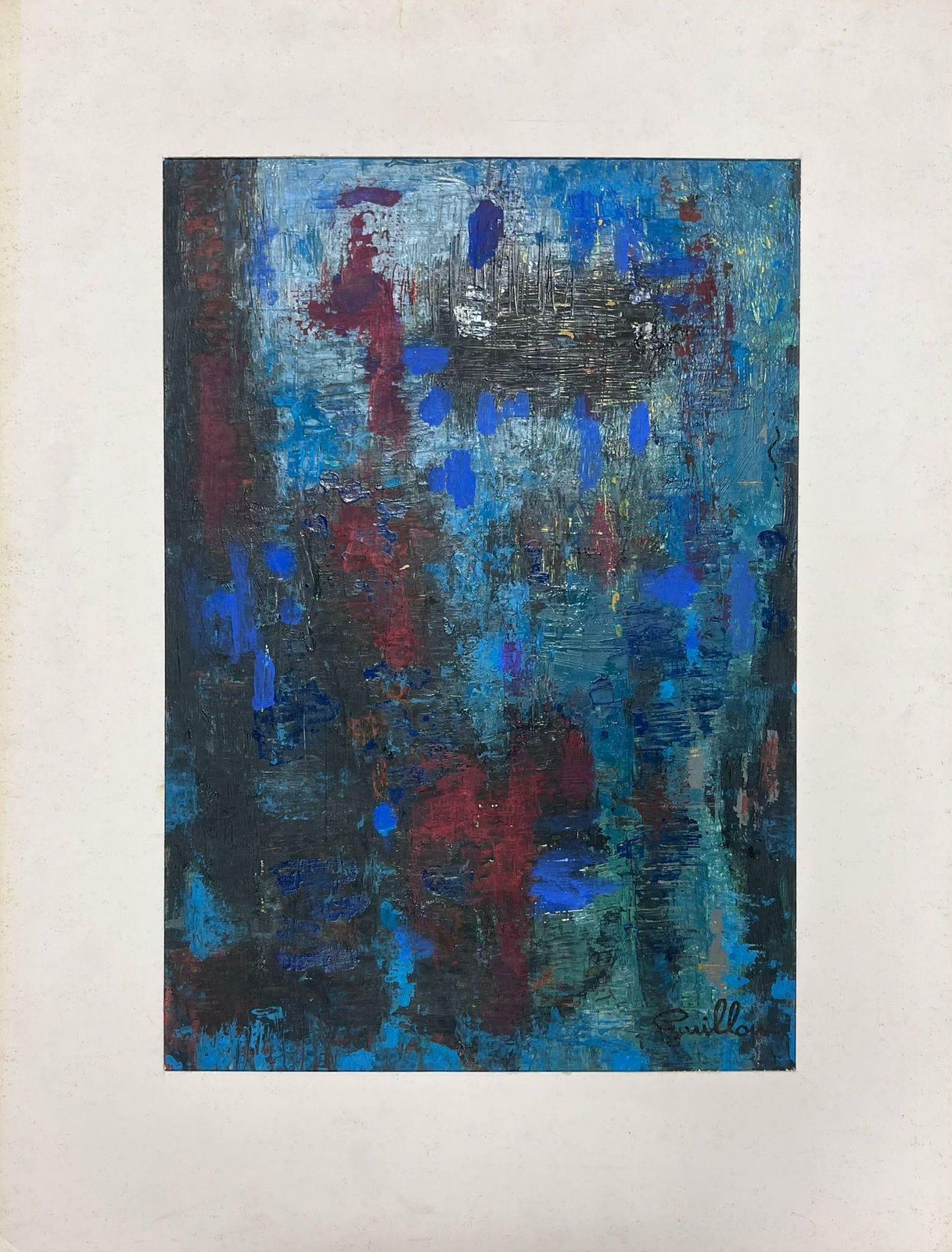 Andre Guilloufrench Expressionist Abstract 20th Century Oil Painting Blaze Of Colors photo furniture