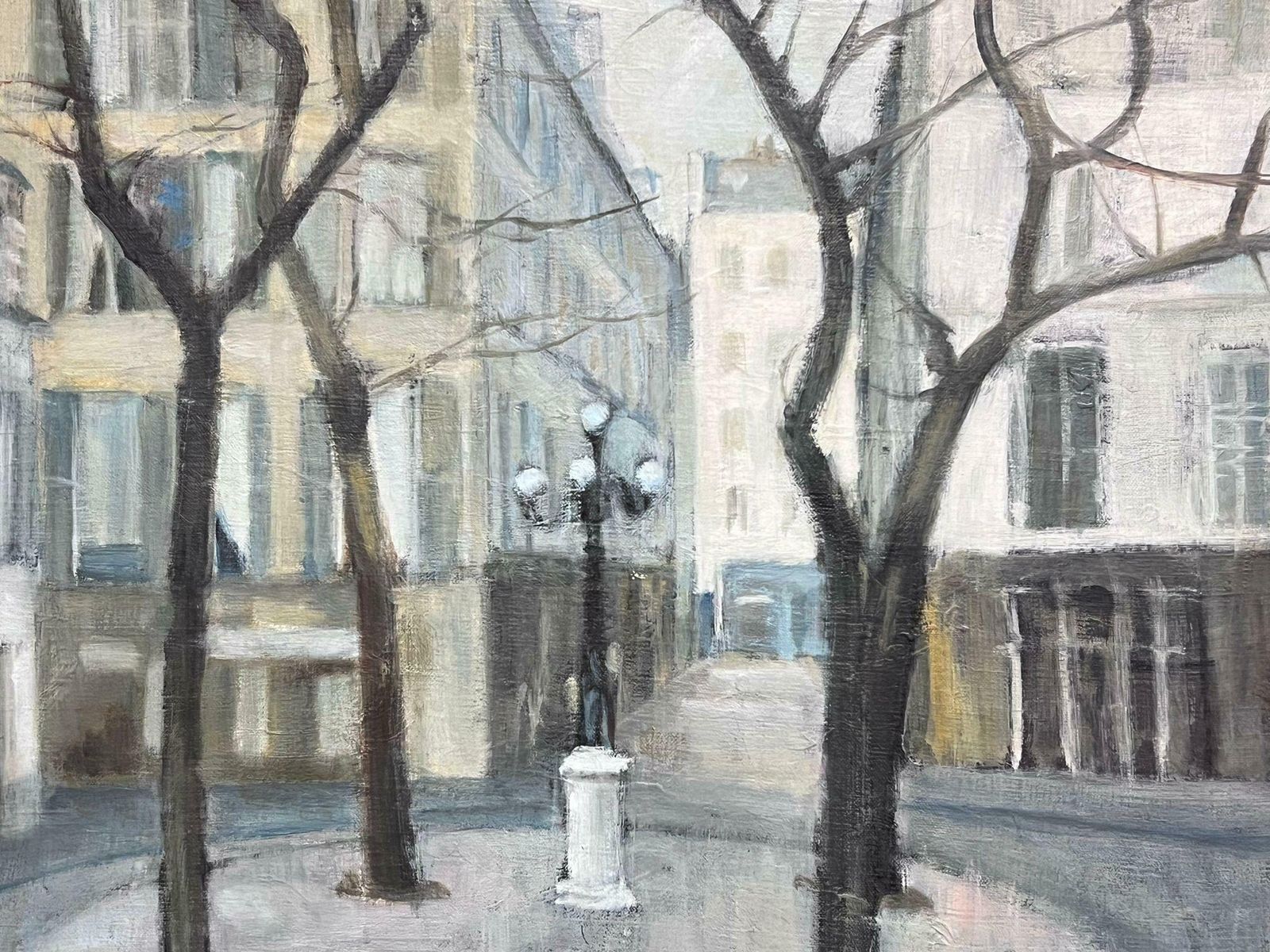 French Schoolplace De Furstenberg Paris St. Germain 1950's French Signed Modernist Oil Paint1950's photo Art