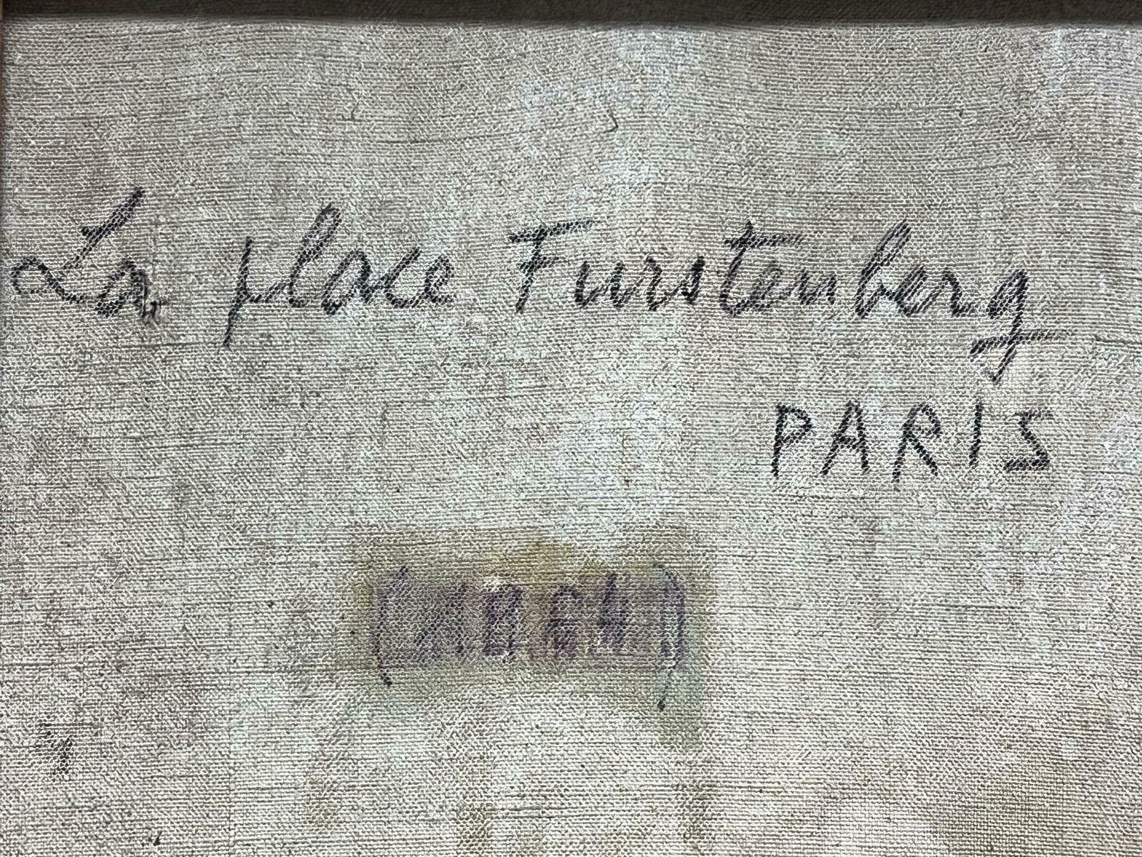 French Schoolplace De Furstenberg Paris St. Germain 1950's French Signed Modernist Oil Paint1950's photo 1600.0
