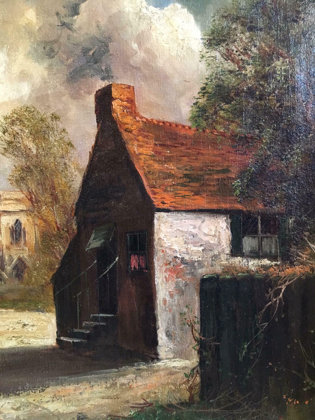 Francis E. Jamiesonscottish Cliffside, Antique Oil Painting, Signedc.1920's photo Art