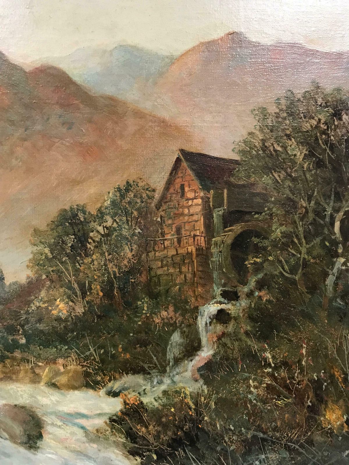 Francis E. Jamiesonantique Scottish Oil Painting   Highland River Landscape At Sunset photo vinterior