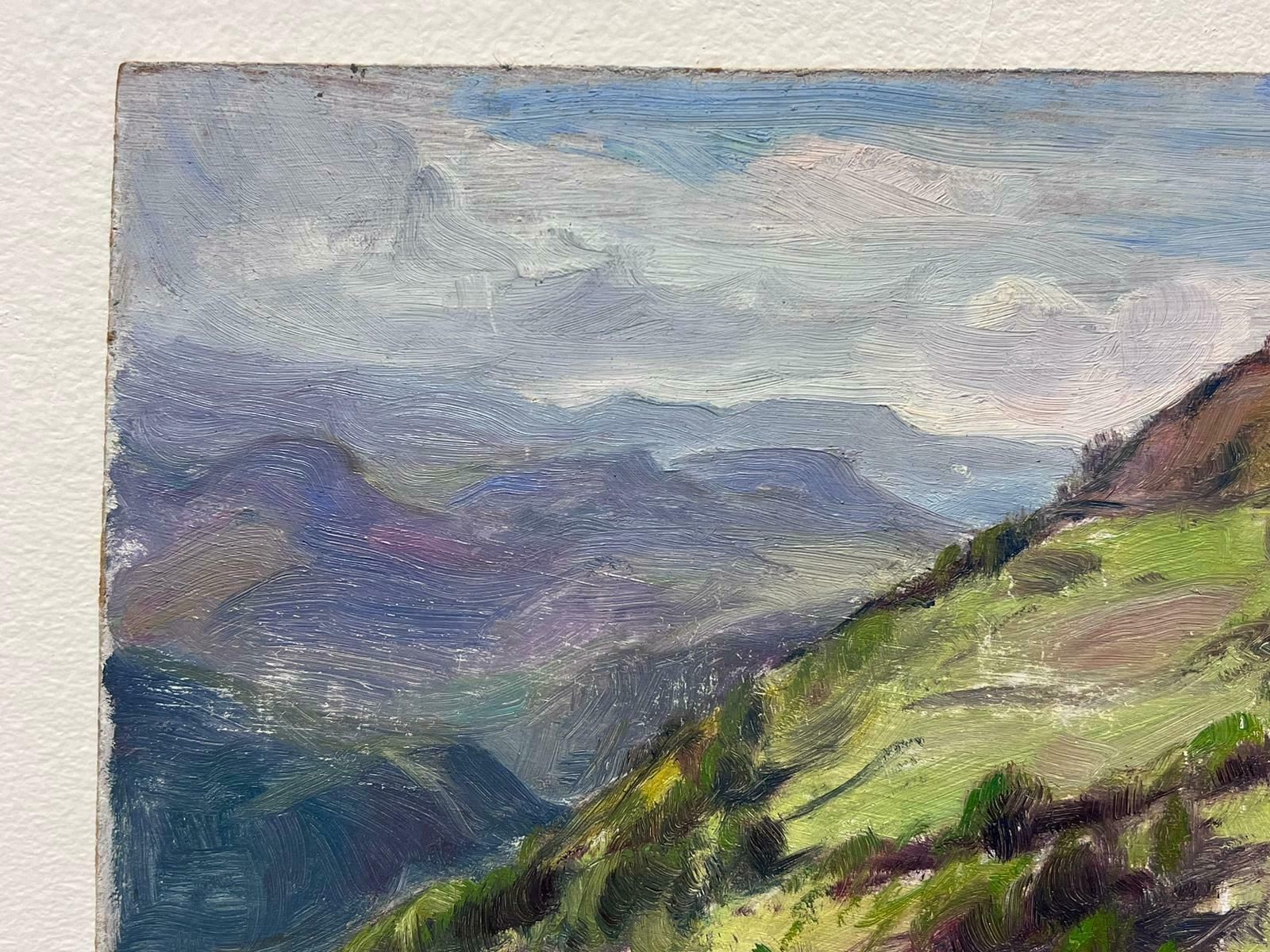 Edmond Quintonfrench Impressionist Signed Oil Painting Church On Top Of Steep Green Hill1930's photo furniture