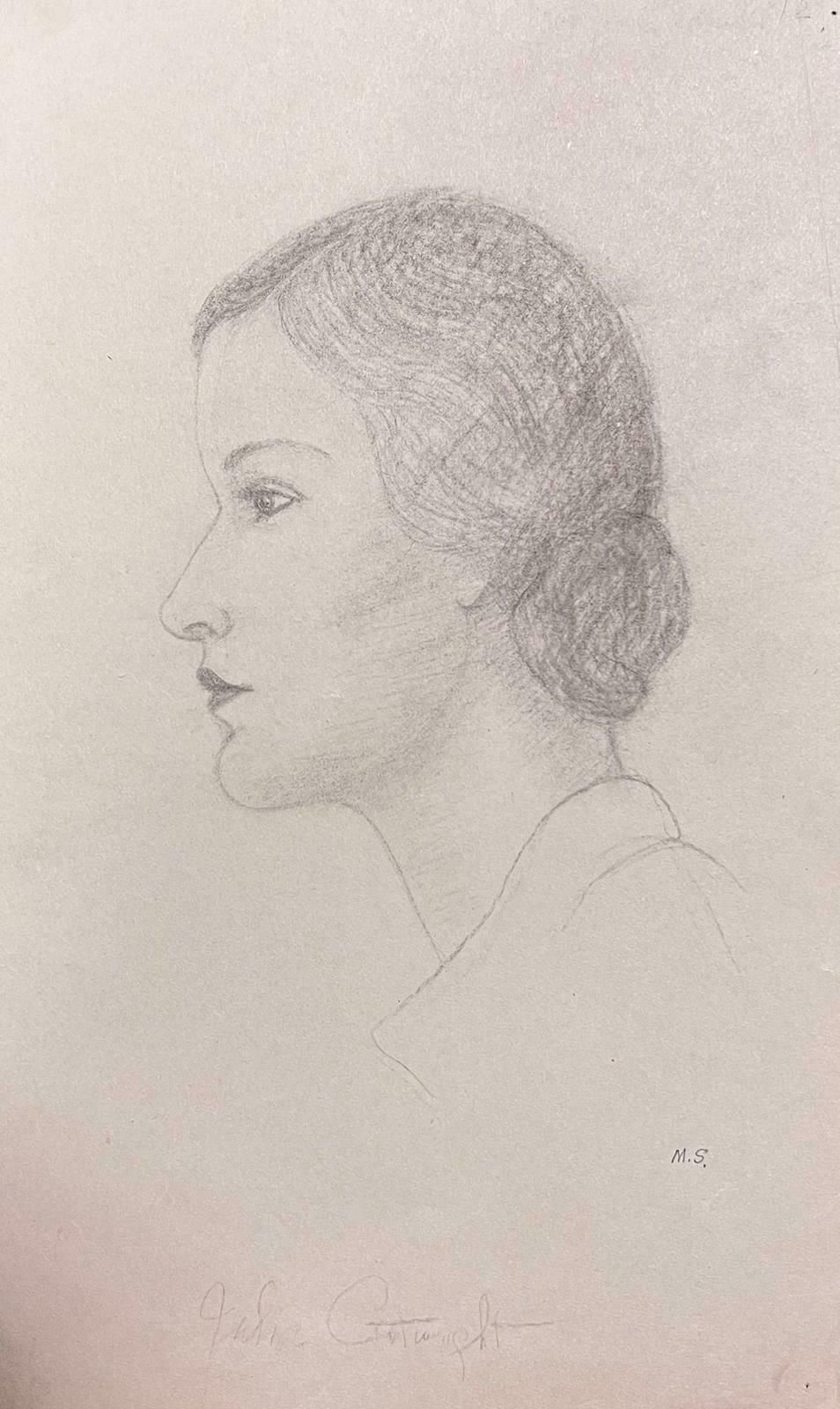 Marjorie Schiele (1913 2008)Elegant Portrait Of Young Lady Paris School Mid 20th Century Listed Artist