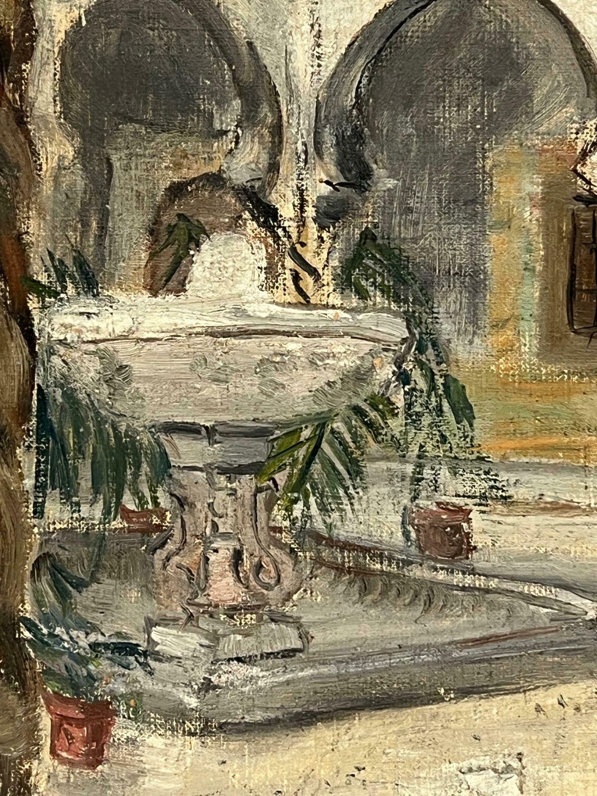 Simone Forge1930's French Impressionist Courtyard With Arched Colonnades And Fountain19th Century photo 1036.0