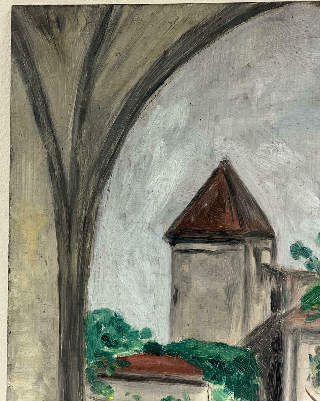 Simone Forge1930's French Impressionist View Through Archway To Tower And Garden19th Century photo 1036.0