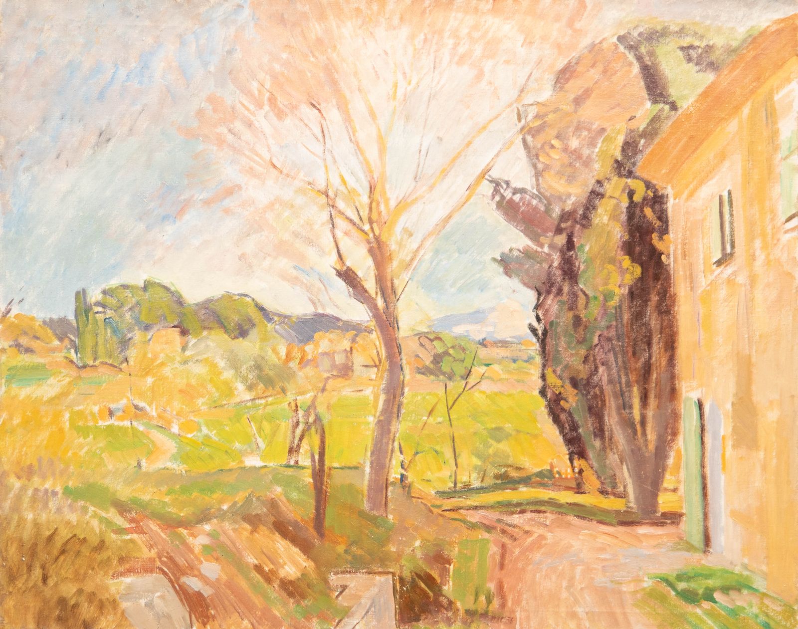 Bertrand Py (1895 1973) Mid 20th Century Oil, The Villa Garden photo furniture