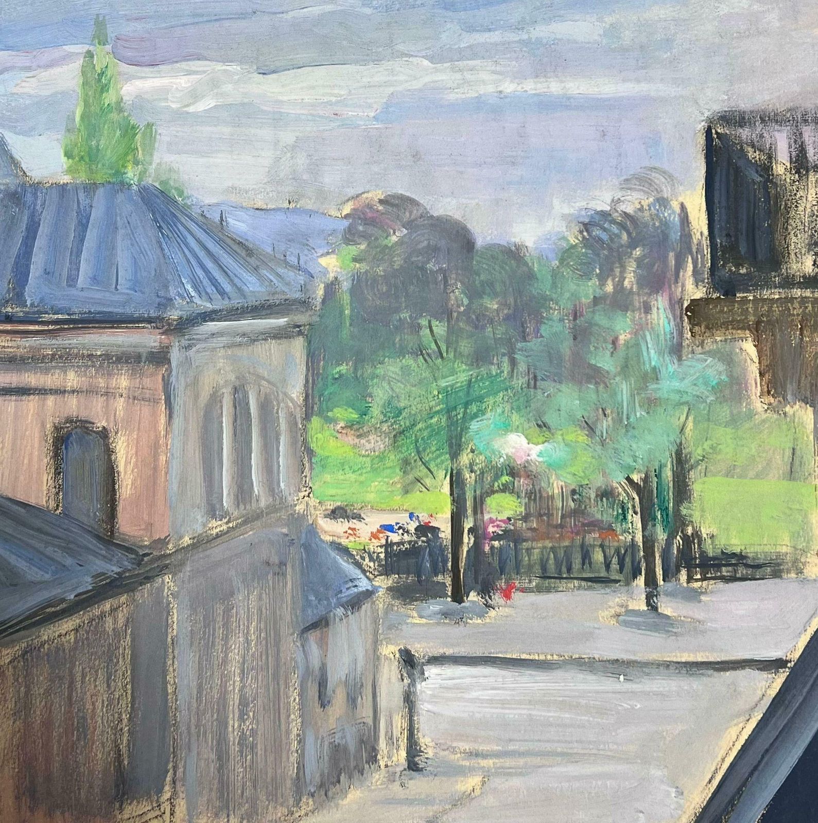 Louise Alix1930's French Impressionist Summer Park Landscape1930's photo Art