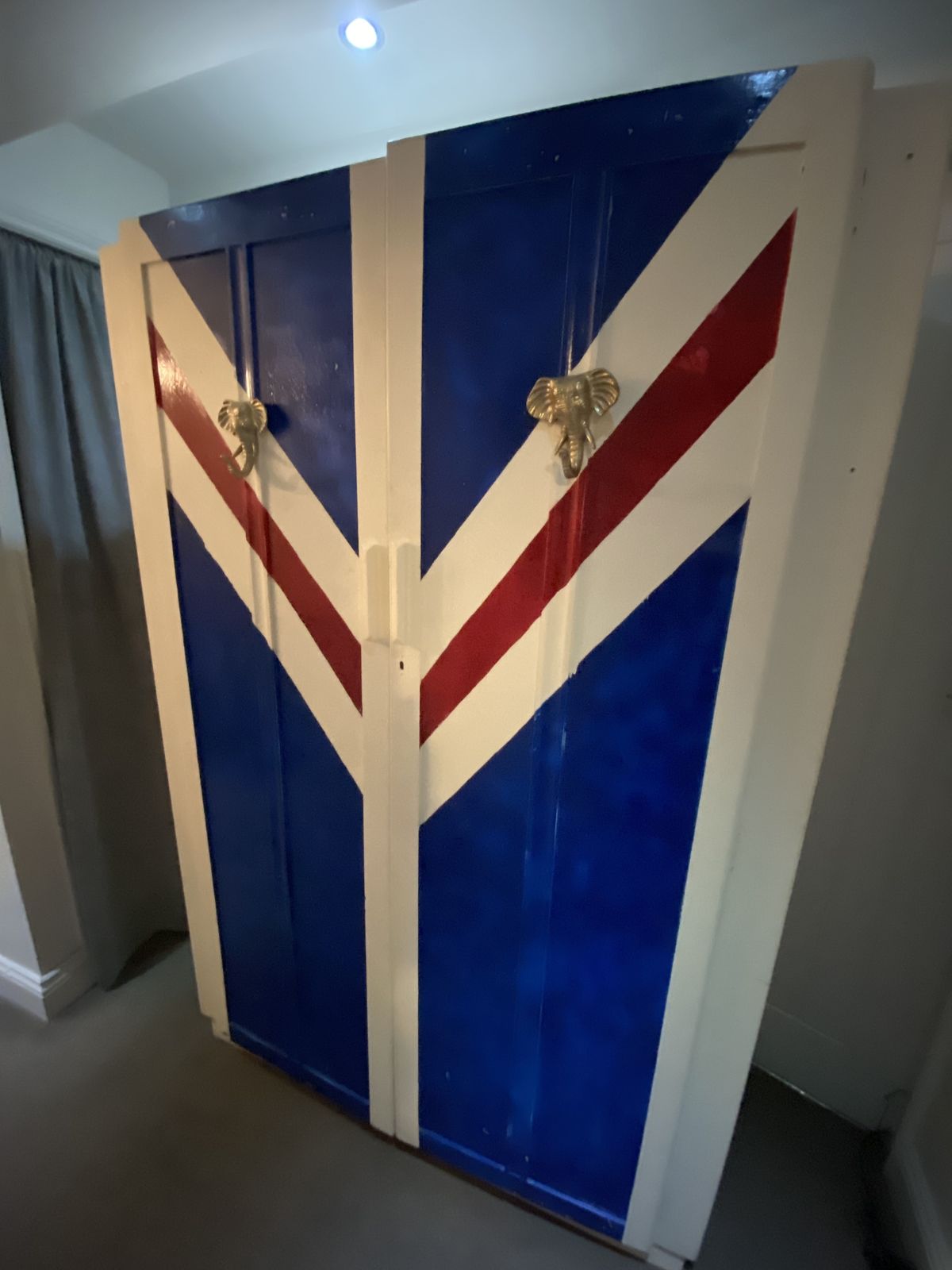 Wardrobe   Hand Painted By Local Artist With Union Jack Design photo vintage
