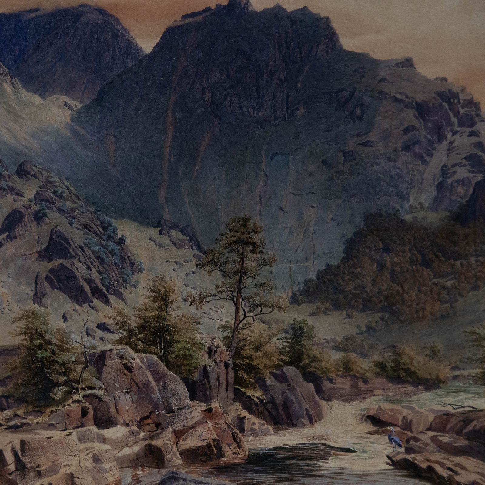 Attrib. William F. Rosenberg (1825 1870) Watercolour, Norwegian Landscape photo Art