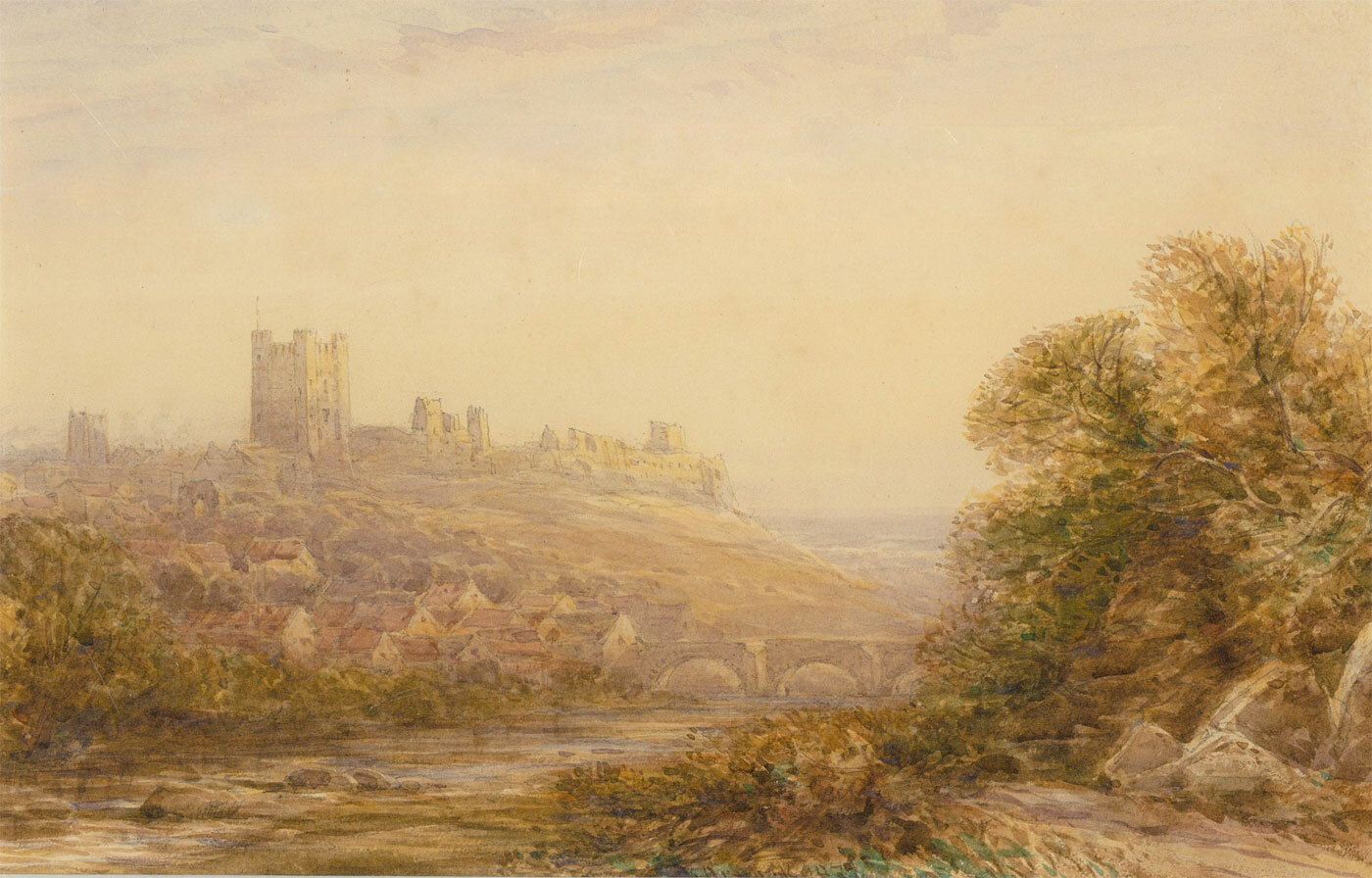 James Orrock Ri Roi (1829 1913) 1879 Watercolour, Richmond Castle photo furniture