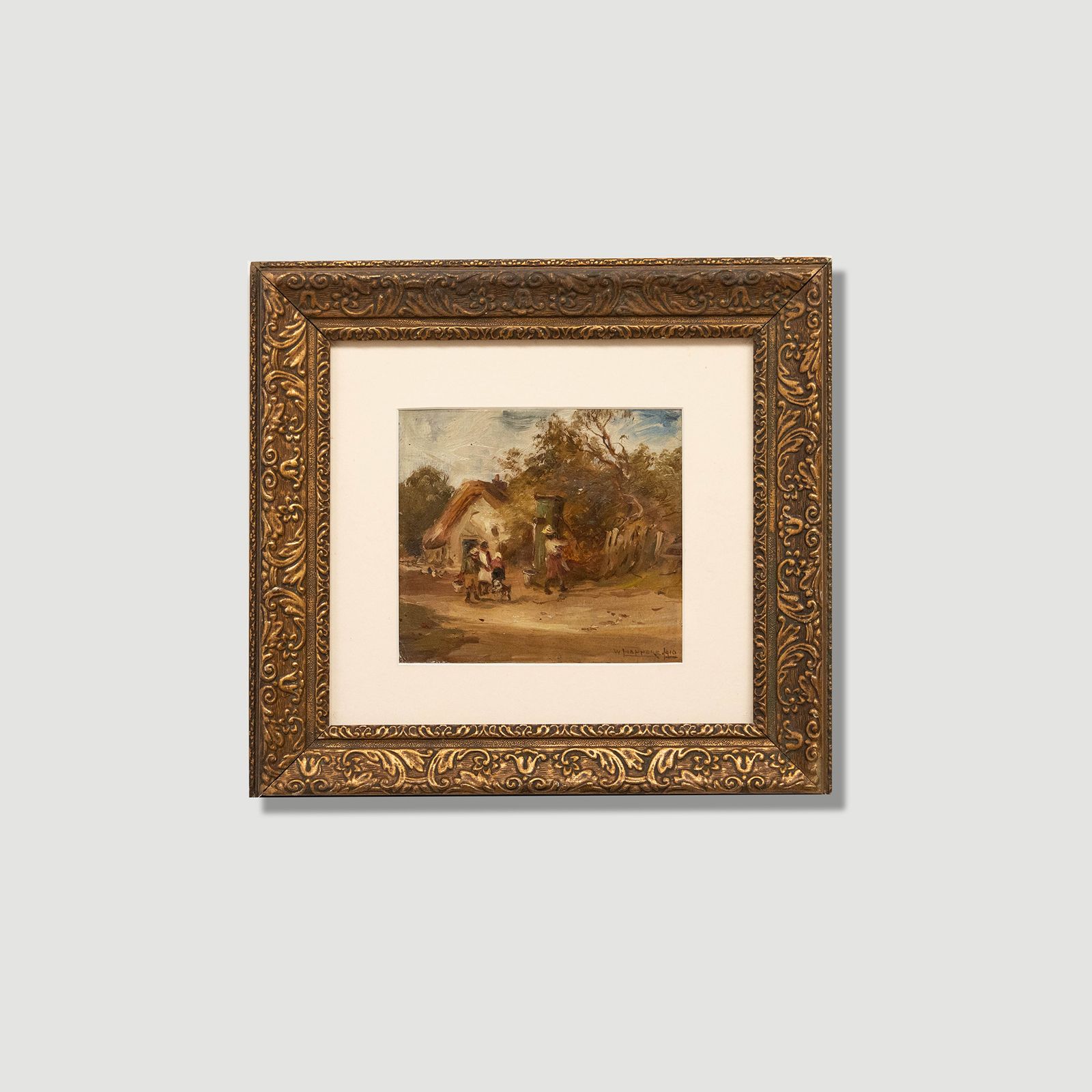 William Manners (1860 1930) Framed Oil, The Village Water Pump photo buy