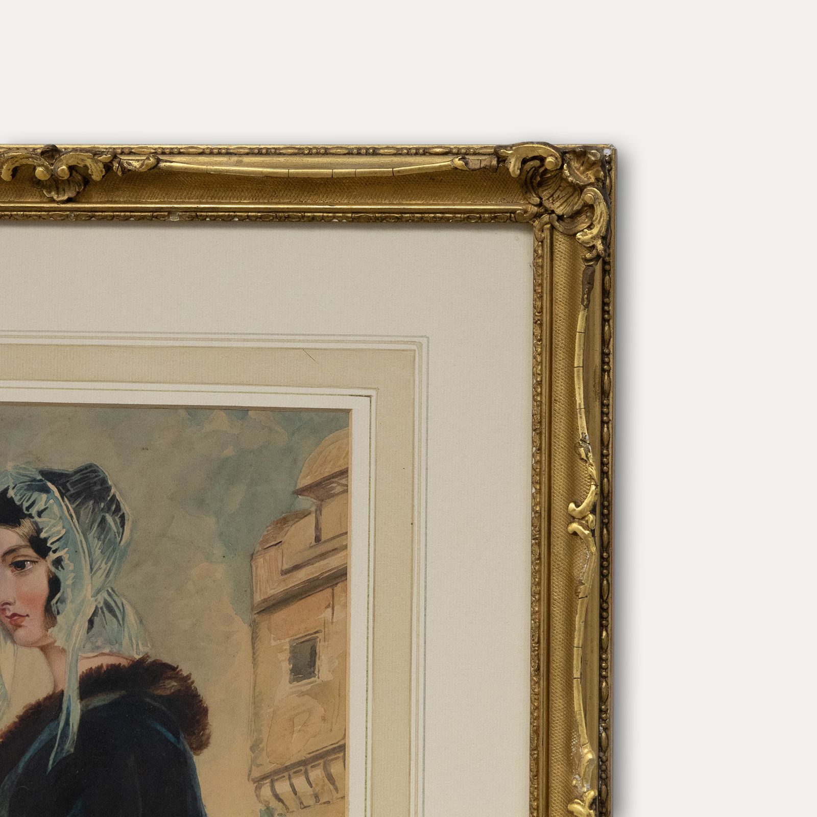 R.E. Hill Mid 19th Century Watercolour, Lady In A Fur Trimmed Cloak photo 287.0