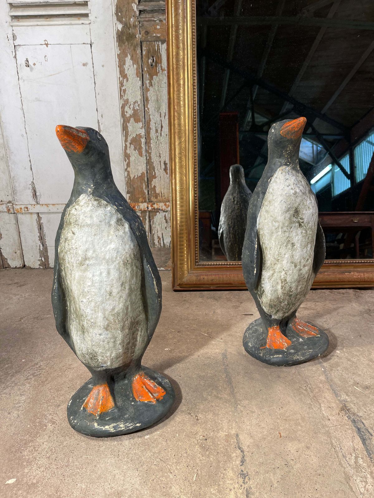 Fabulous Pair Of Antique French Decorative Penguins Circa 1920 photo 695.0