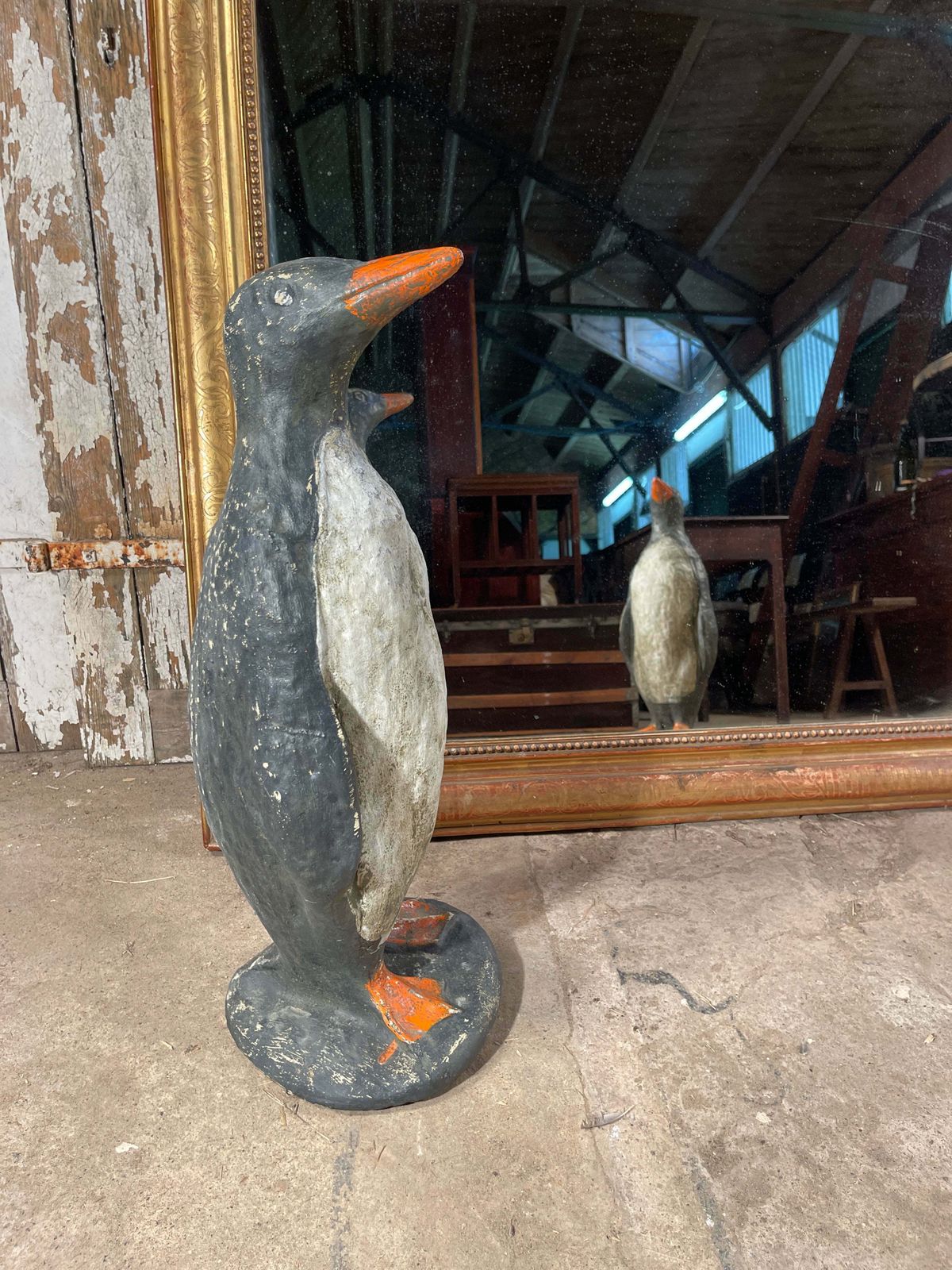 Fabulous Pair Of Antique French Decorative Penguins Circa 1920 photo buy