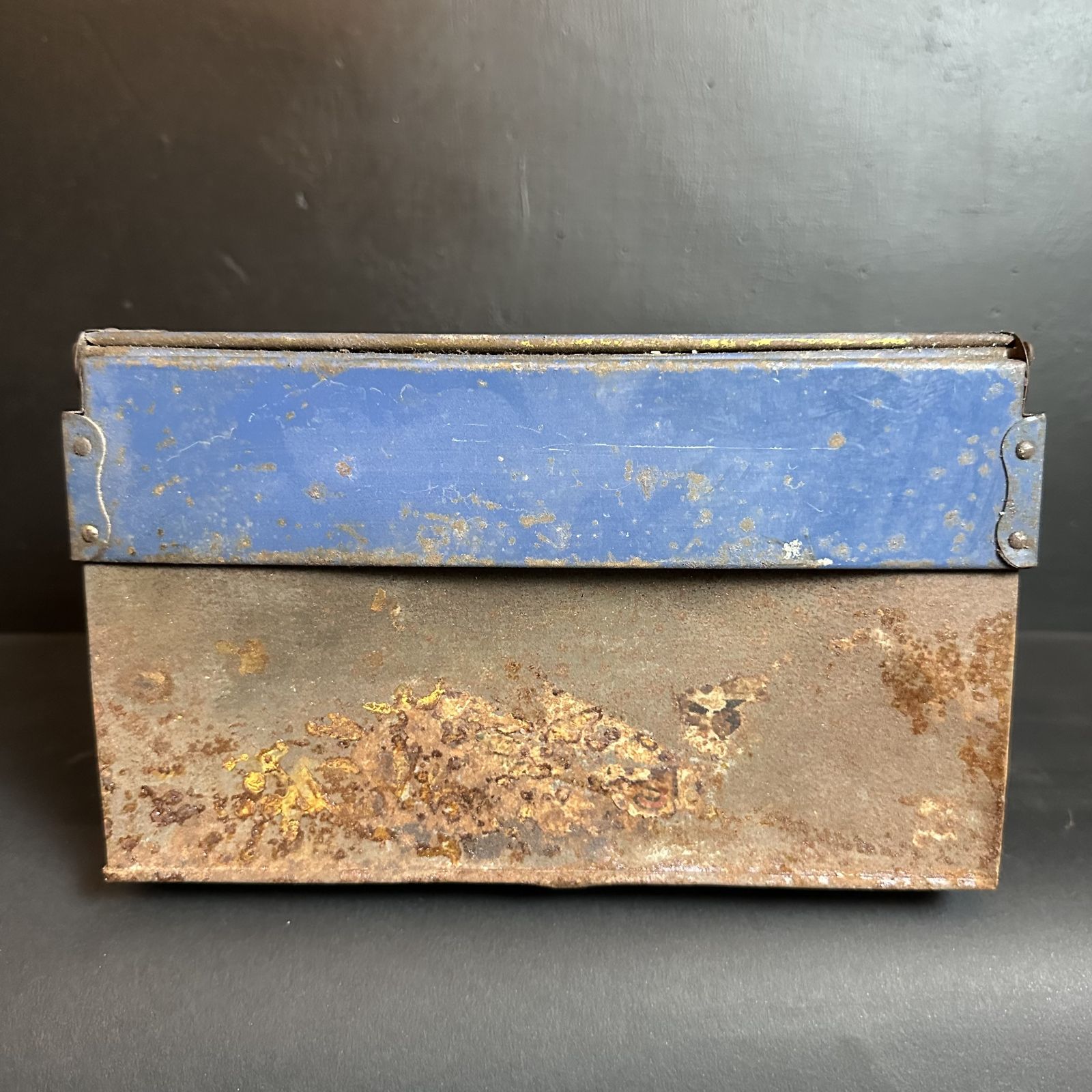 “Damoisseau Montreau” Biscuit Shop Display Hinged Tin |French Antique|Original Glass photo Home Decor