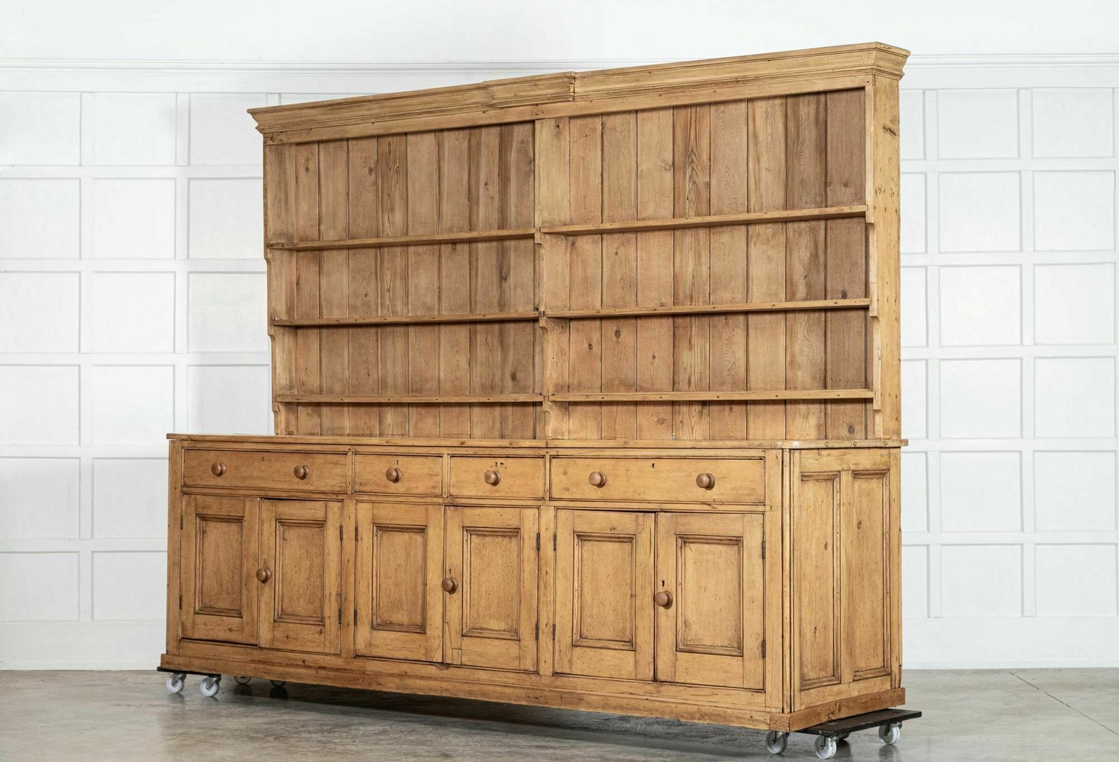 Monumental 19thc English Country House Sycamore Top Dresser photo 11443.0